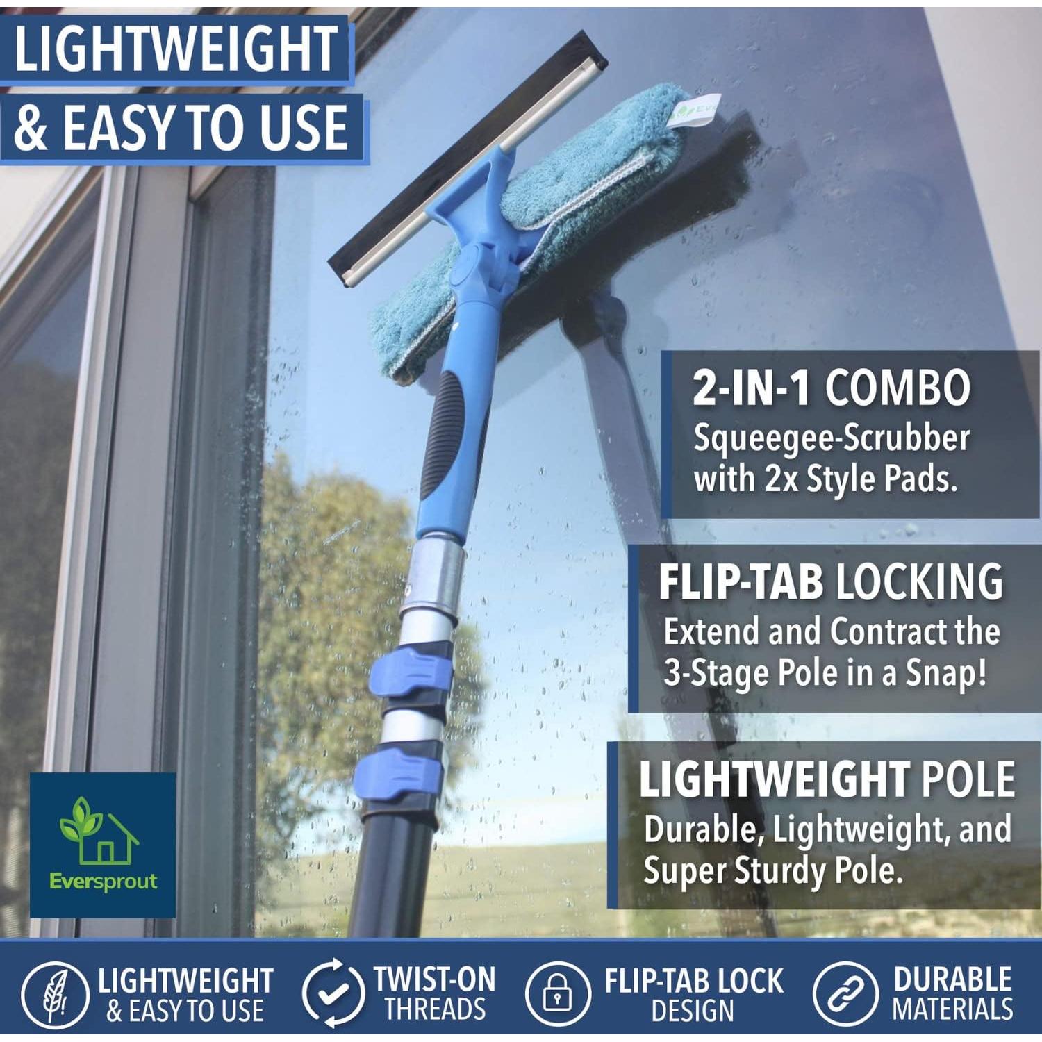 Squeegee Giratorio Eversprout 2.4-3.0 m con Microfibra