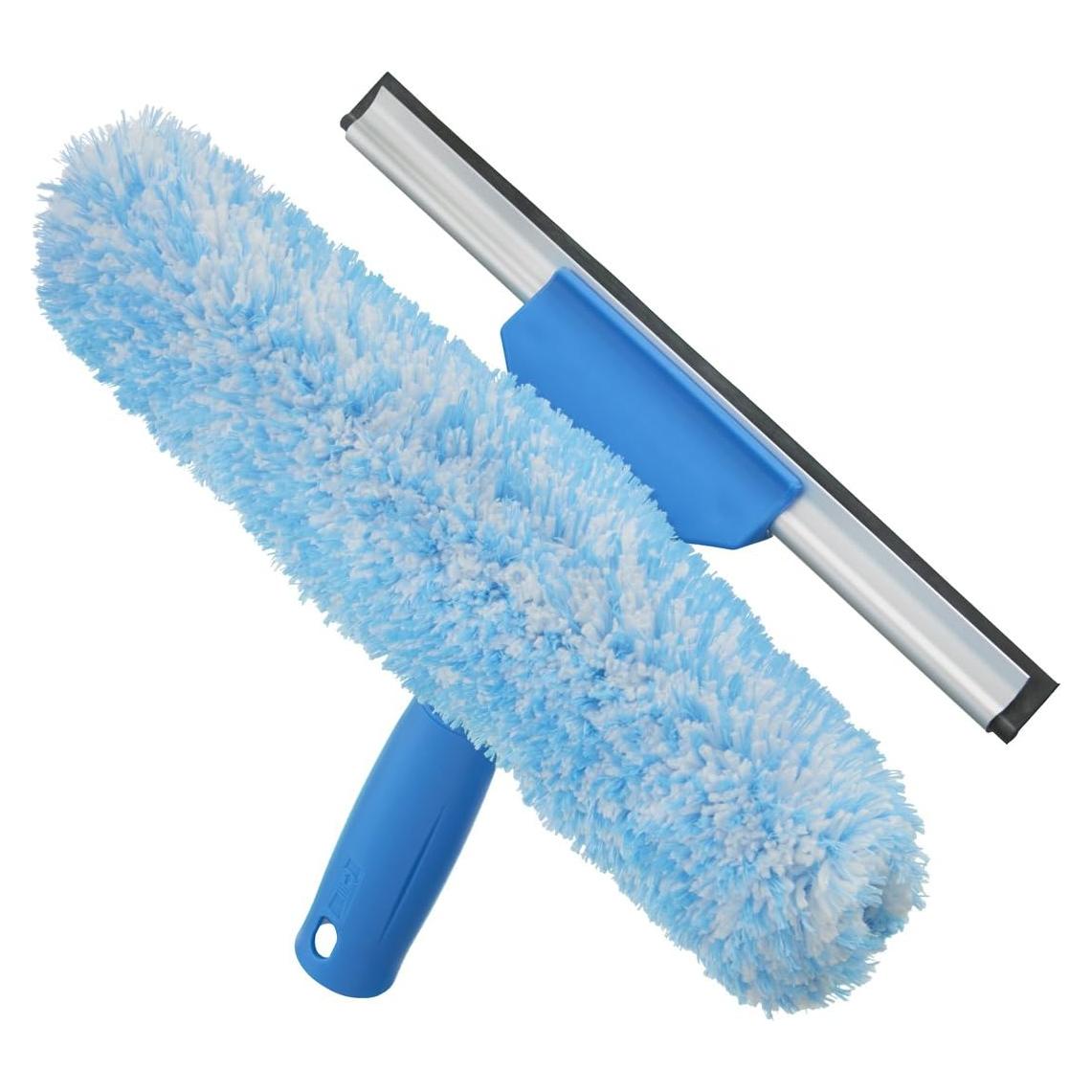 Limpiador de Ventanas 2-en-1 Unger 25.4 cm Microfibra y Raspador