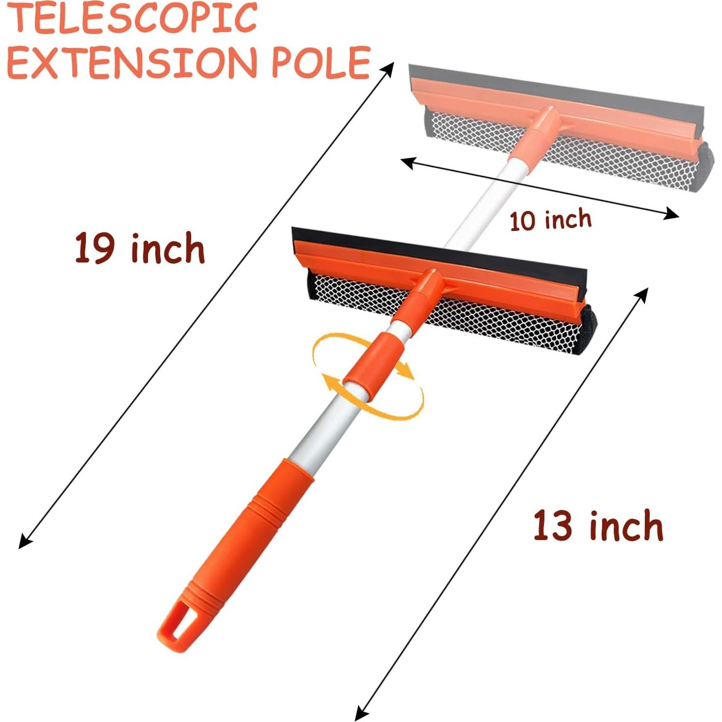Raspador de Ventanas 2 en 1 Bunliuys con Mango Extensible 48 cm