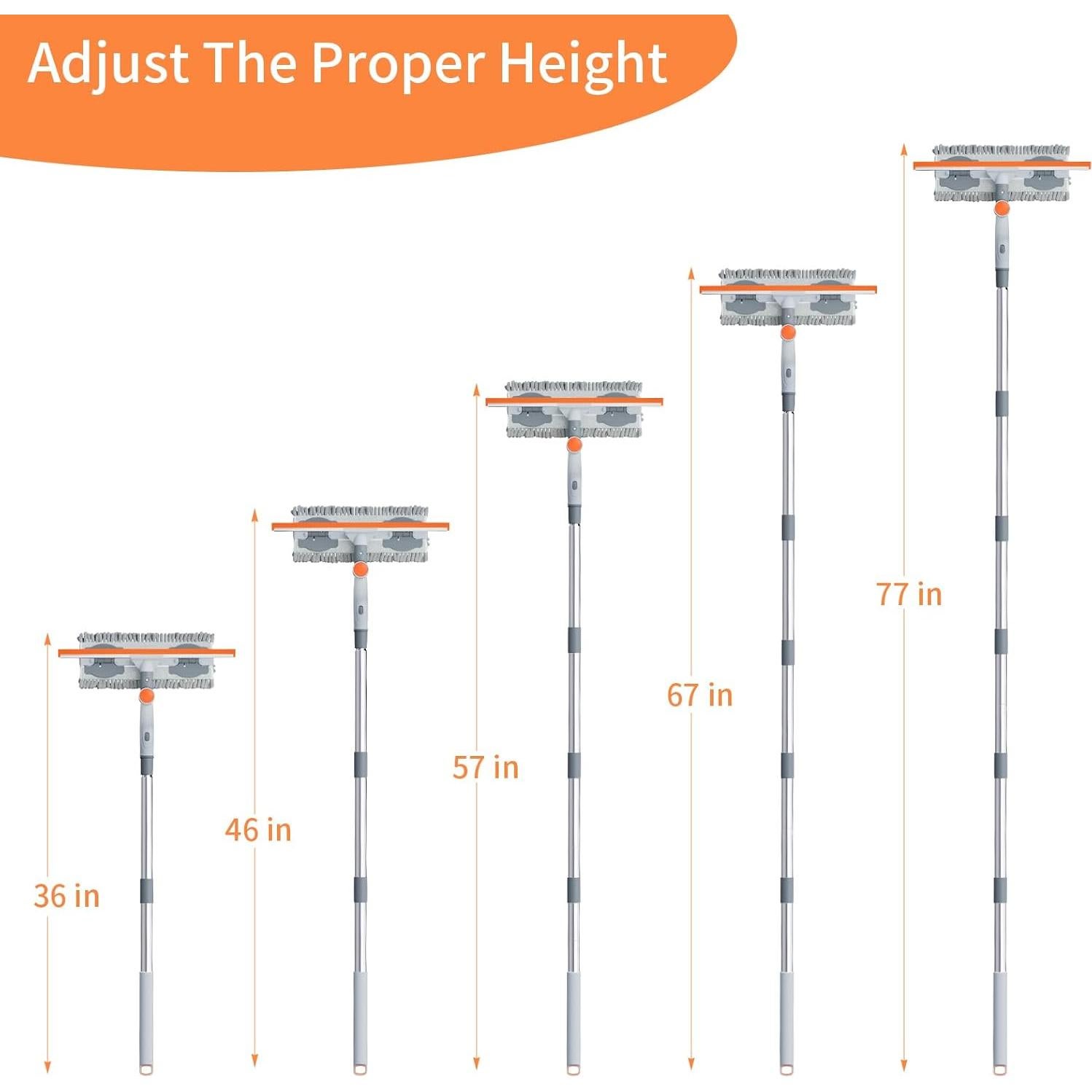 Kit de limpieza de ventanas 2 en 1 Aplop 1.95 m sin rayas