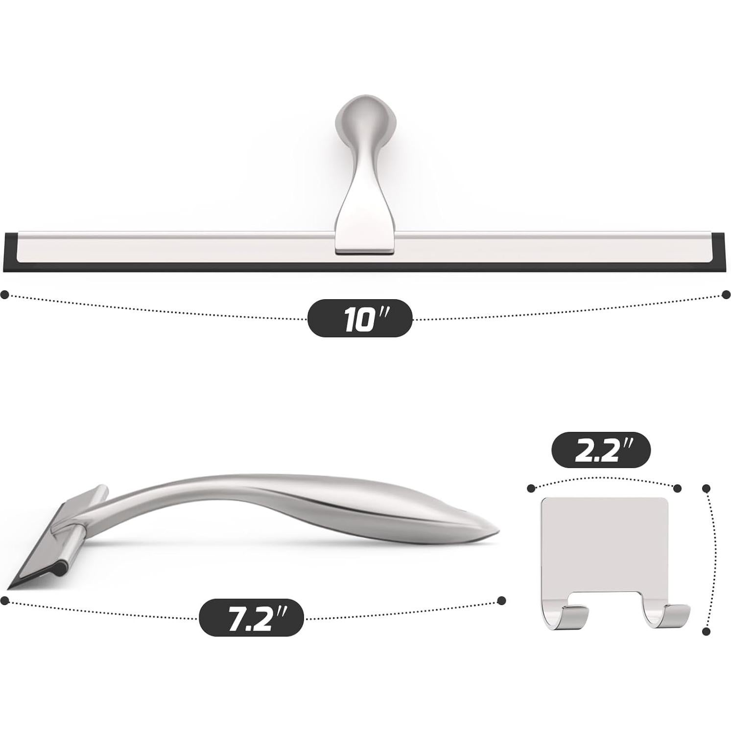 Limpiaparabrisas Multiusos Zeerun 25.4 cm Acero Inoxidable Plata