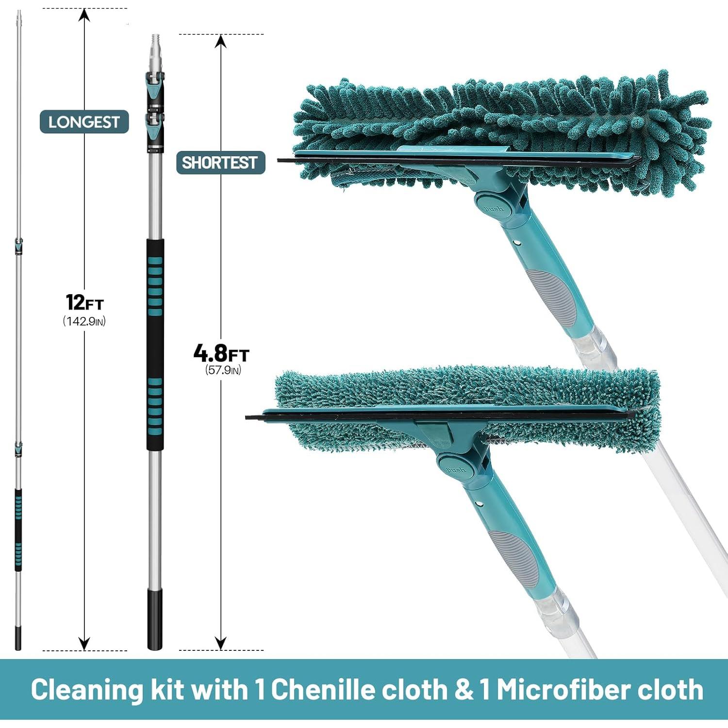 Limpiaparabrisas Telescópico TelesPro 12 Pies con Paños