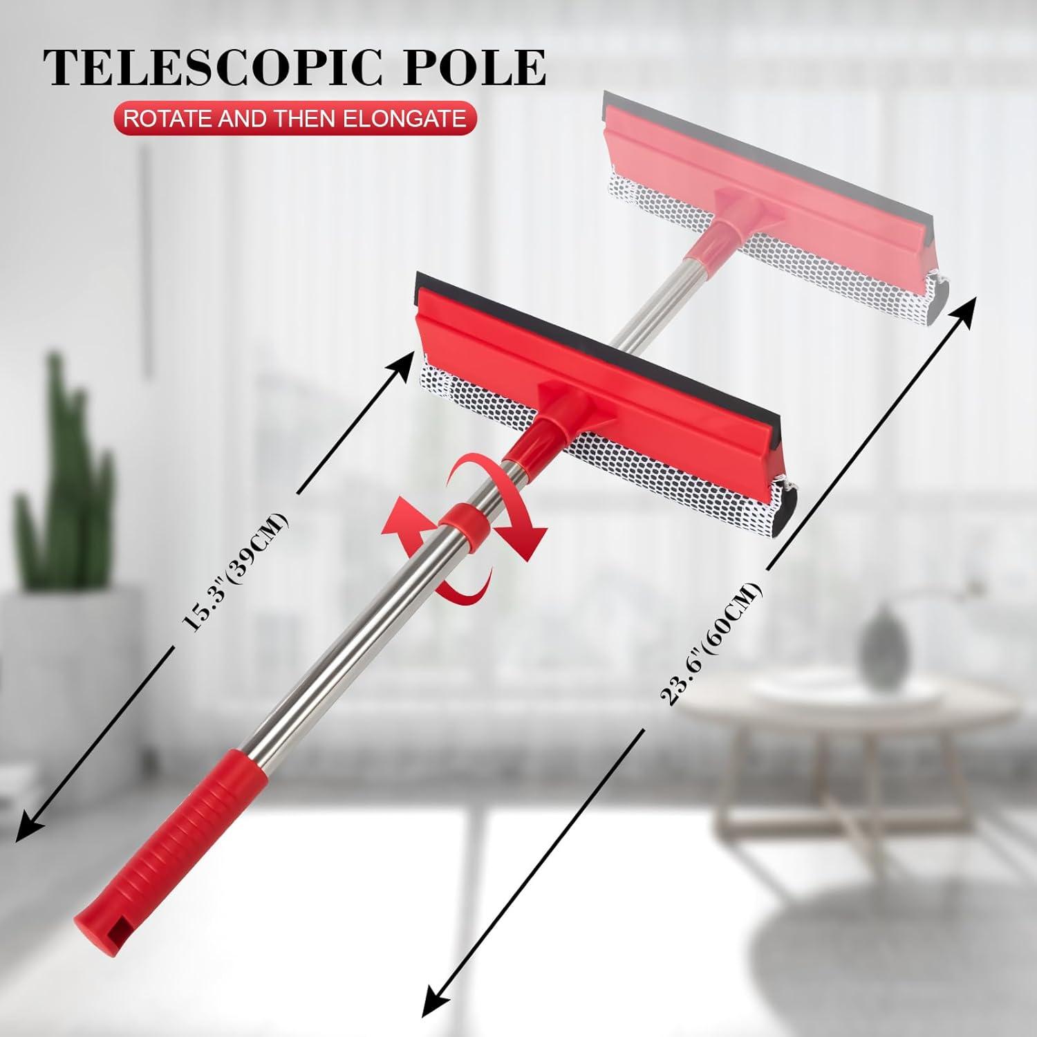 Limpiaparabrisas telescópico Conliwell 2 en 1 40-70 cm Rojo