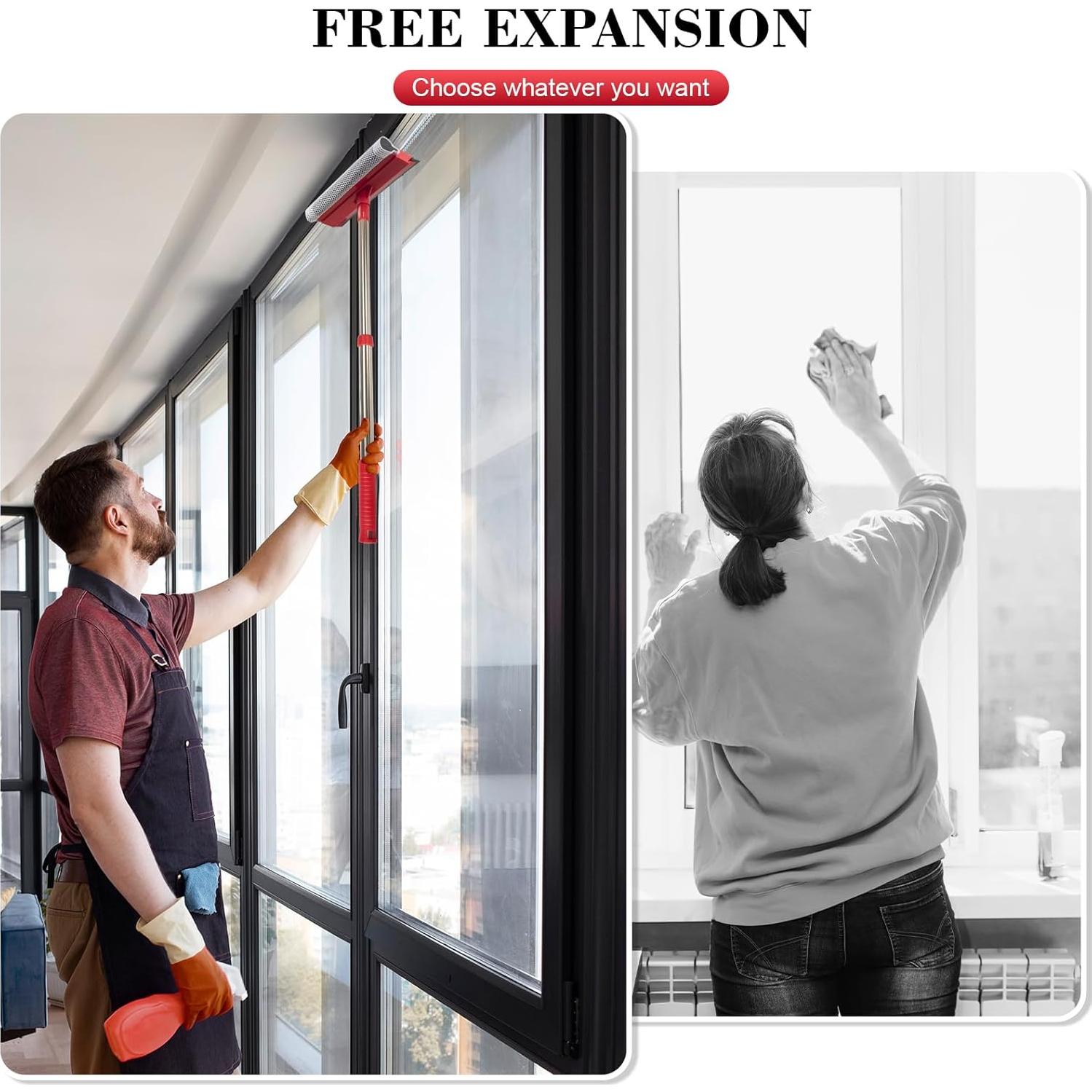 Limpiaparabrisas telescópico Conliwell 2 en 1 40-70 cm Rojo