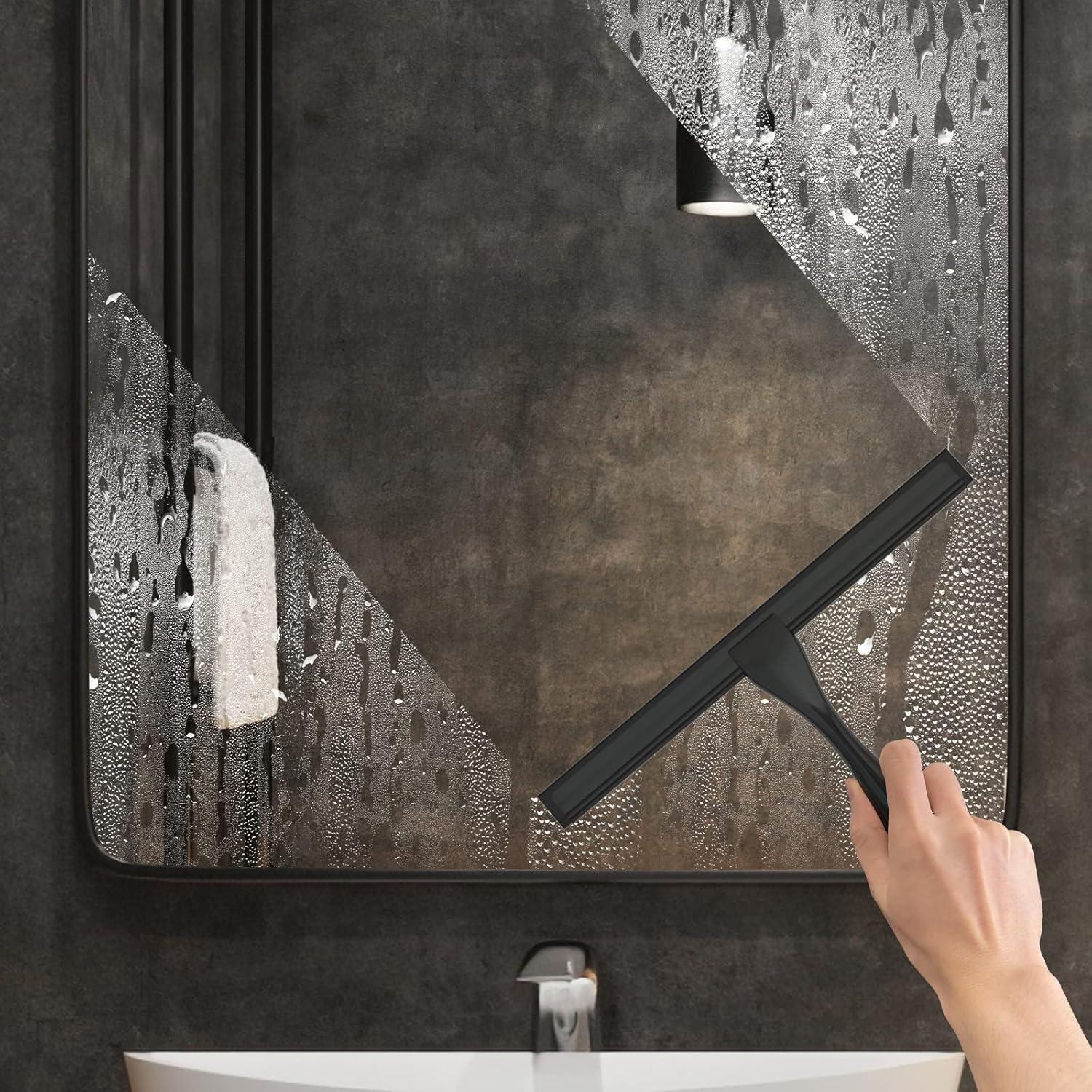 Limpiaparabrisas de Ducha Docrok 25.4 cm Acero Inoxidable Negro