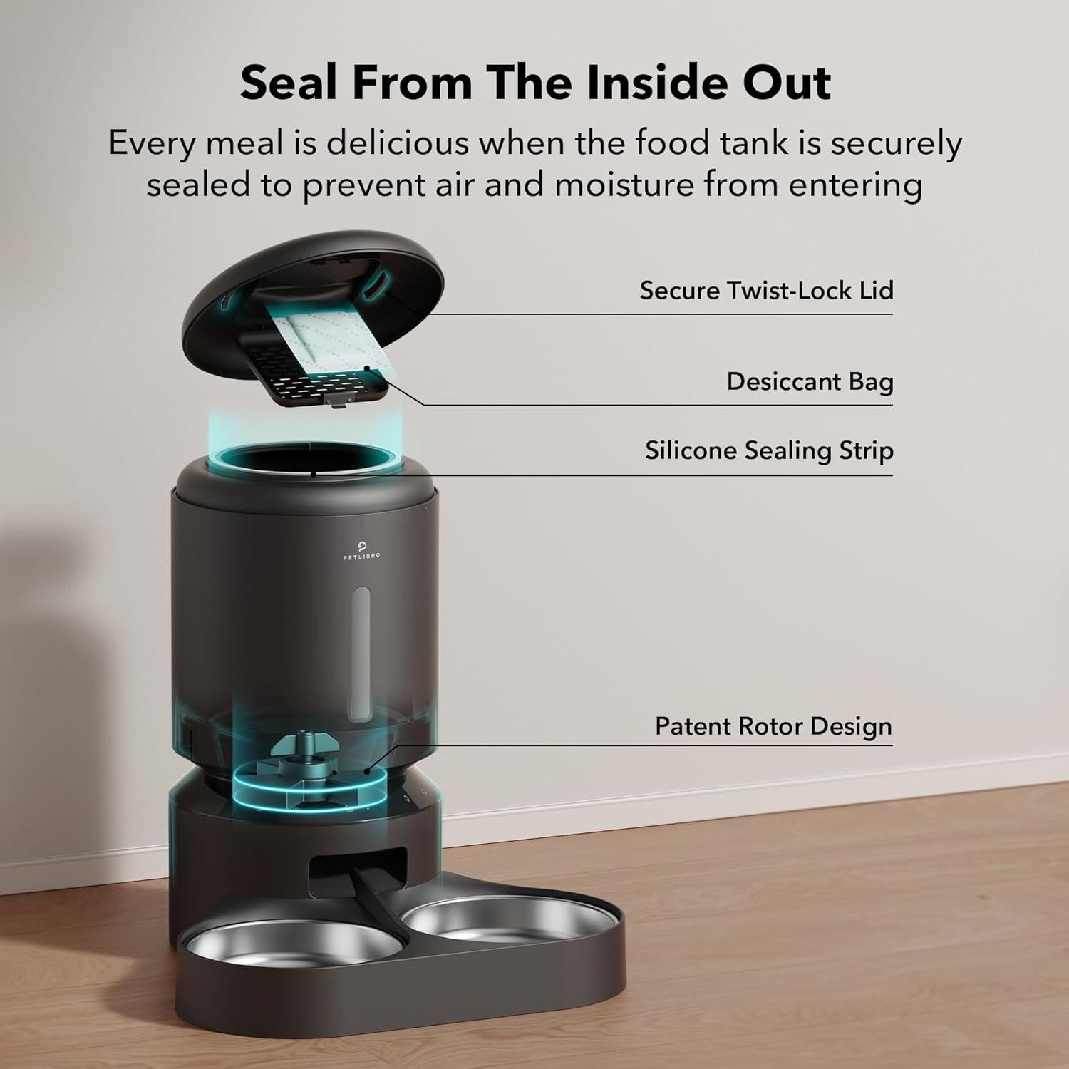 Dispensador Automático de Comida PETLIBRO 5L Doble Bandeja WiFi