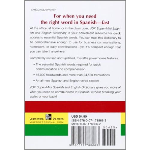 Vox Super-Mini Spanish and English Dictionary, 3rd Edition (Vox Dictionaries)