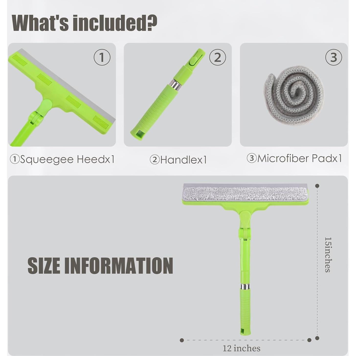 Limpiador de Ducha Homilifibra con Mango de 38.1 cm y Cuchilla de 30.5 cm