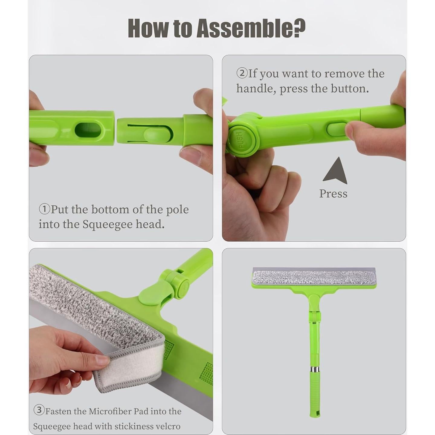 Limpiador de Ducha Homilifibra con Mango de 38.1 cm y Cuchilla de 30.5 cm