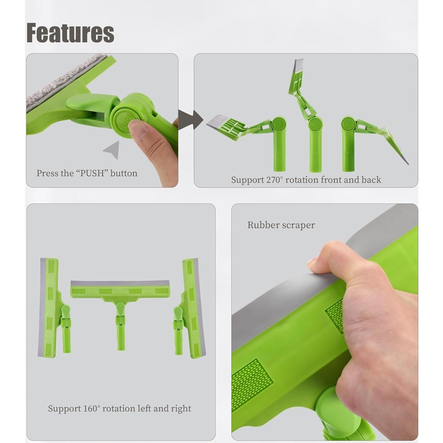 Limpiador de Ducha Homilifibra con Mango de 38.1 cm y Cuchilla de 30.5 cm