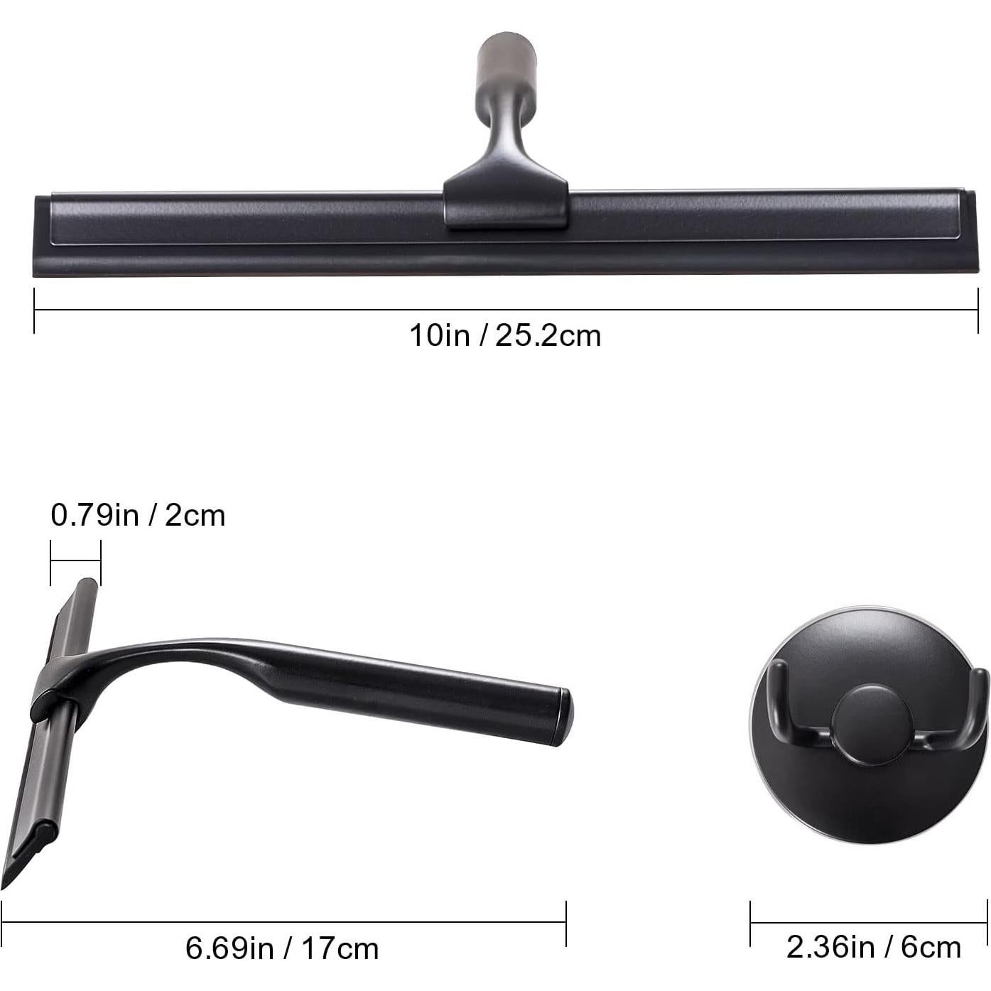 Limpiacristales Ettori 25.4 cm Multiusos Acero Inoxidable Negro