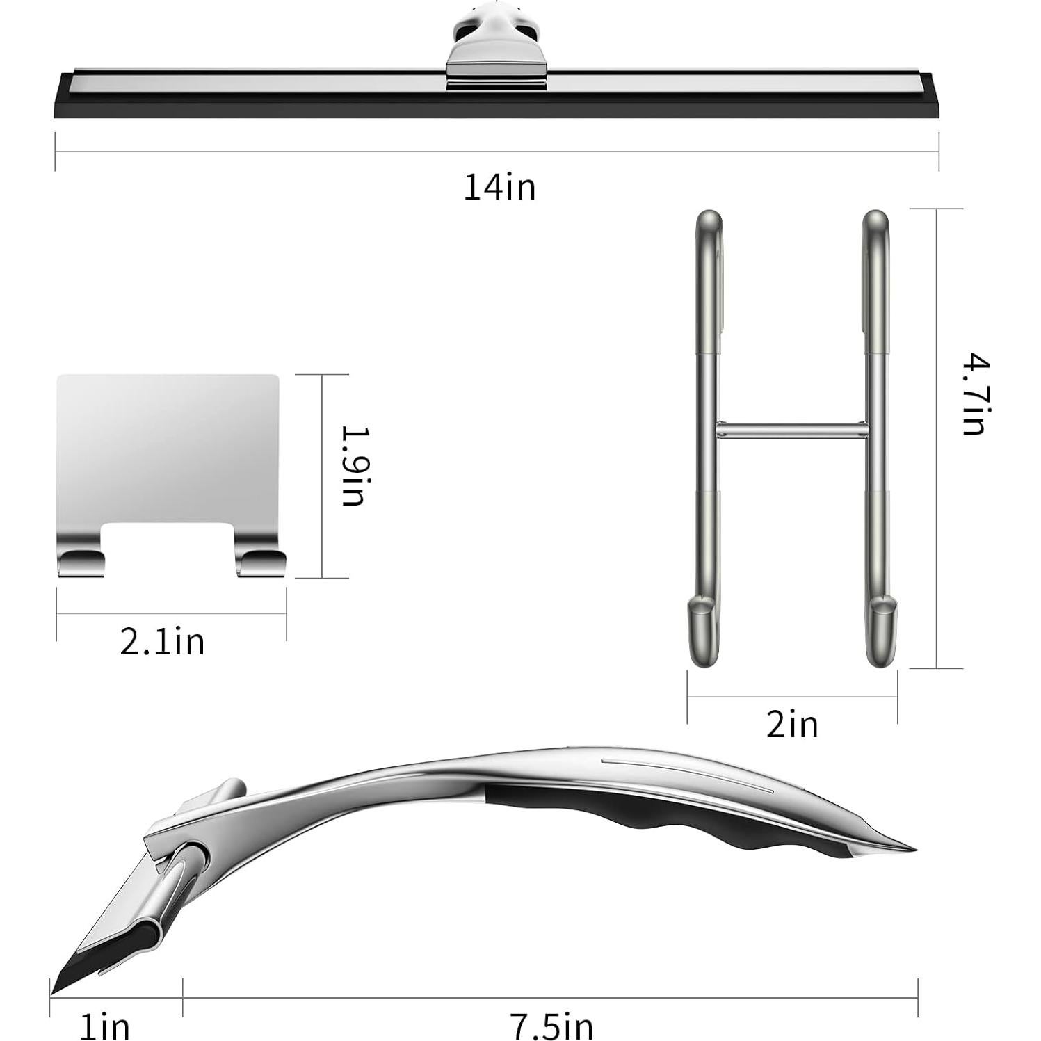 Limpiaparabrisas de Acero Inoxidable SSTOOHL 35.56 cm Multiusos