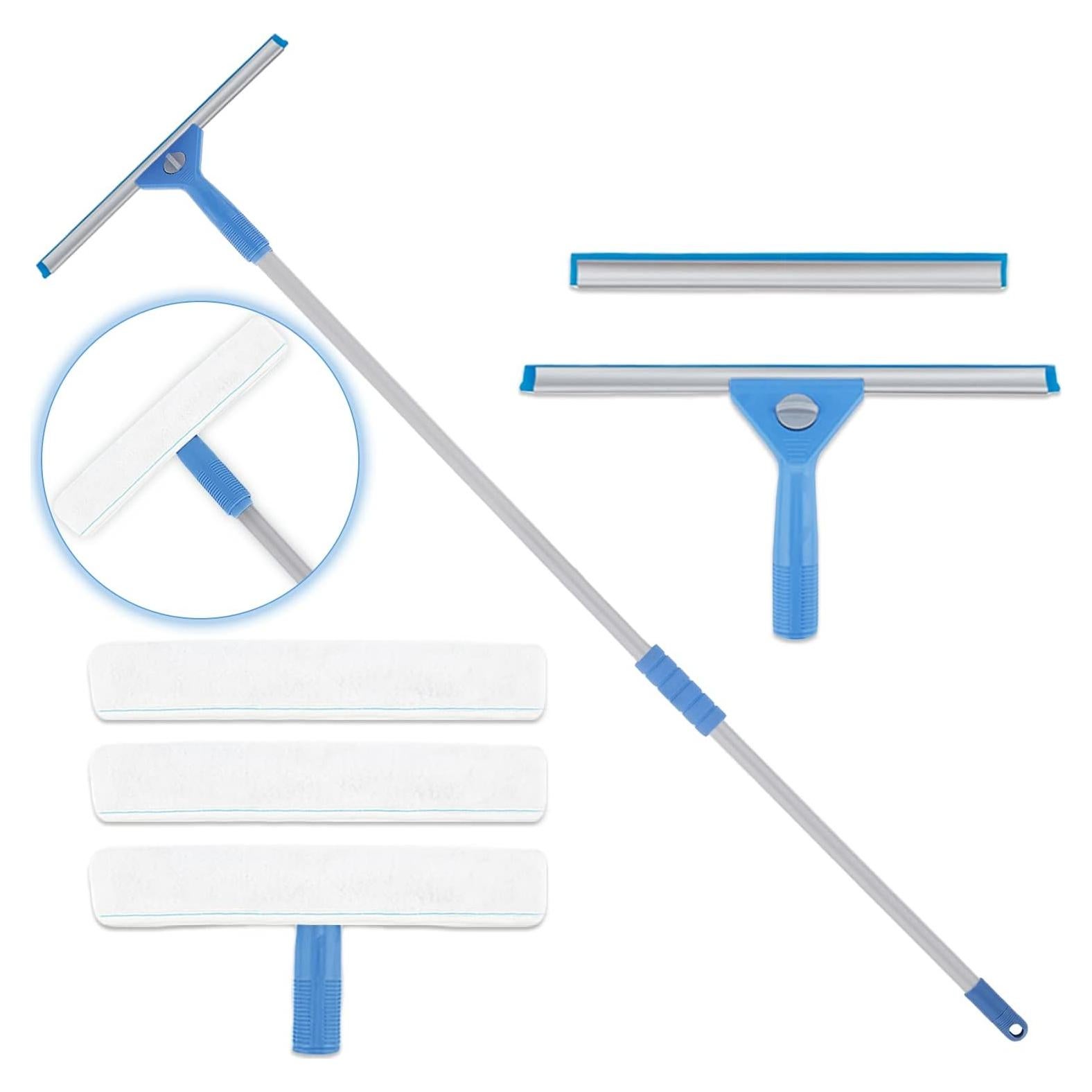 Kit de limpieza de ventanas AMERWASH PLUS con mango extensible 175 cm