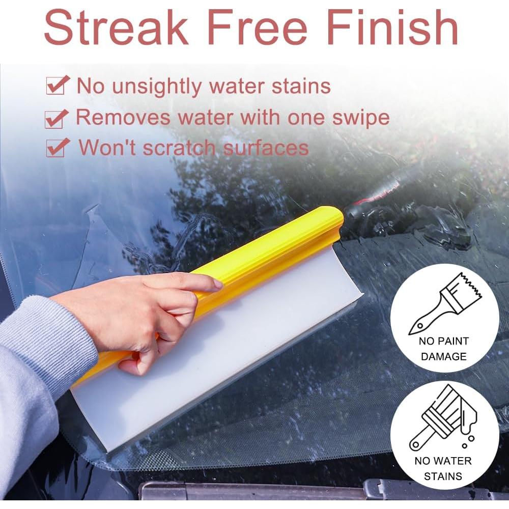 Raspador de Coche CHANHOO 30 cm Silicona Amarillo Limpiador