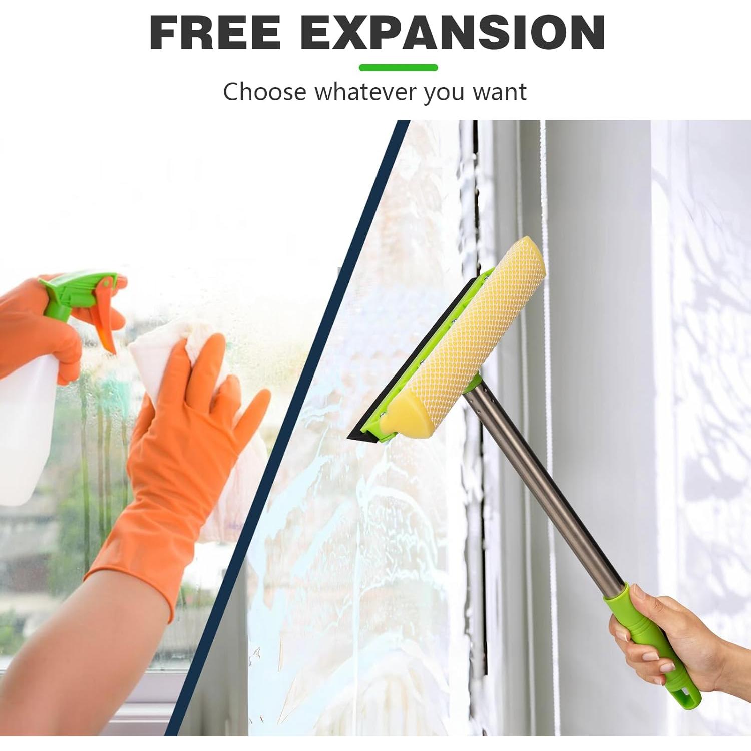 Raspador de Ventanas 2 en 1 Niccfdc con Mango Largo Verde