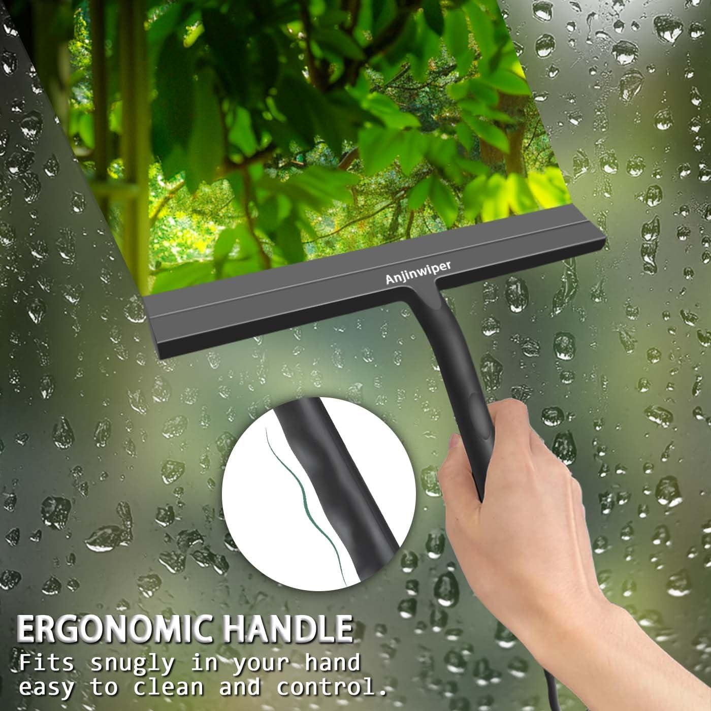 Raspador de Ducha Anjinwiper 21.84 cm Negro Multiusos