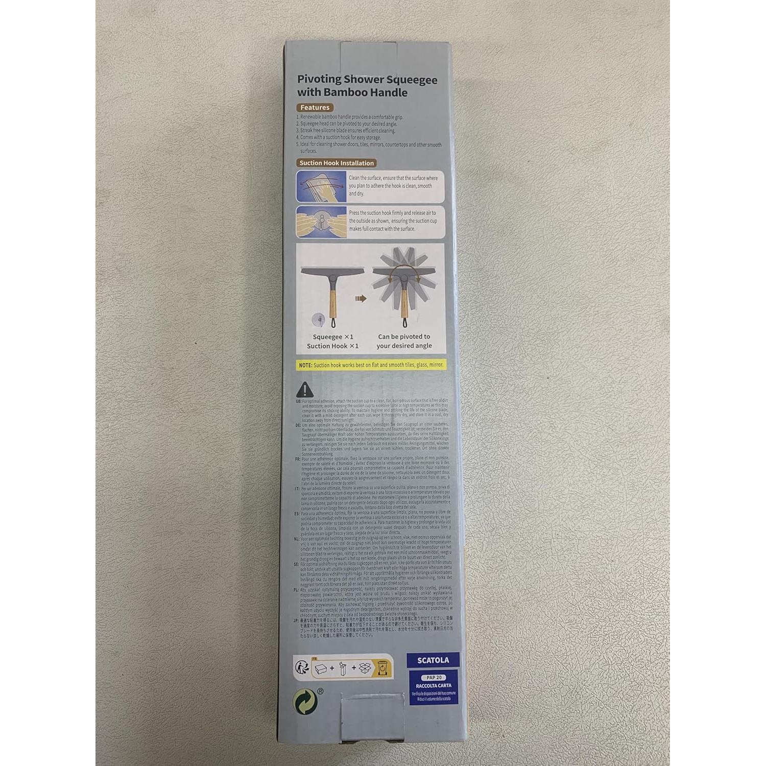 Limpiaparabrisas de Silicona MR.SIGA 25.4 cm con Mango de Bambú