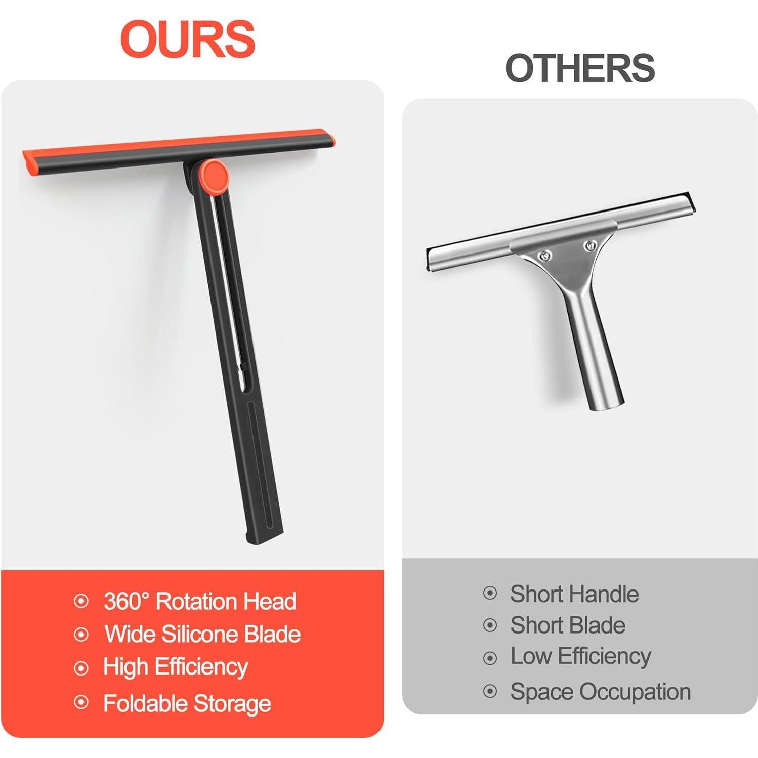 Raspador de Ducha DALIPER 28 cm con 2 Paquetes Rotativos