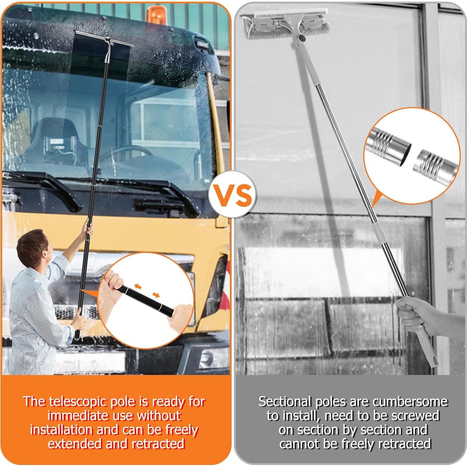 Limpiaparabris Telescópico Bvomheez 157 cm con Paño Microfibra
