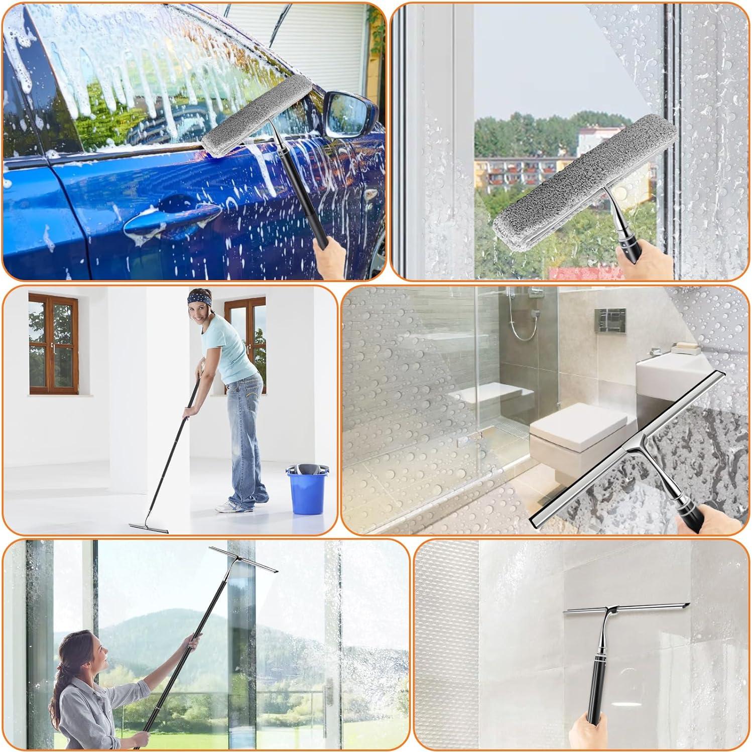 Limpiaparabris Telescópico Bvomheez 157 cm con Paño Microfibra