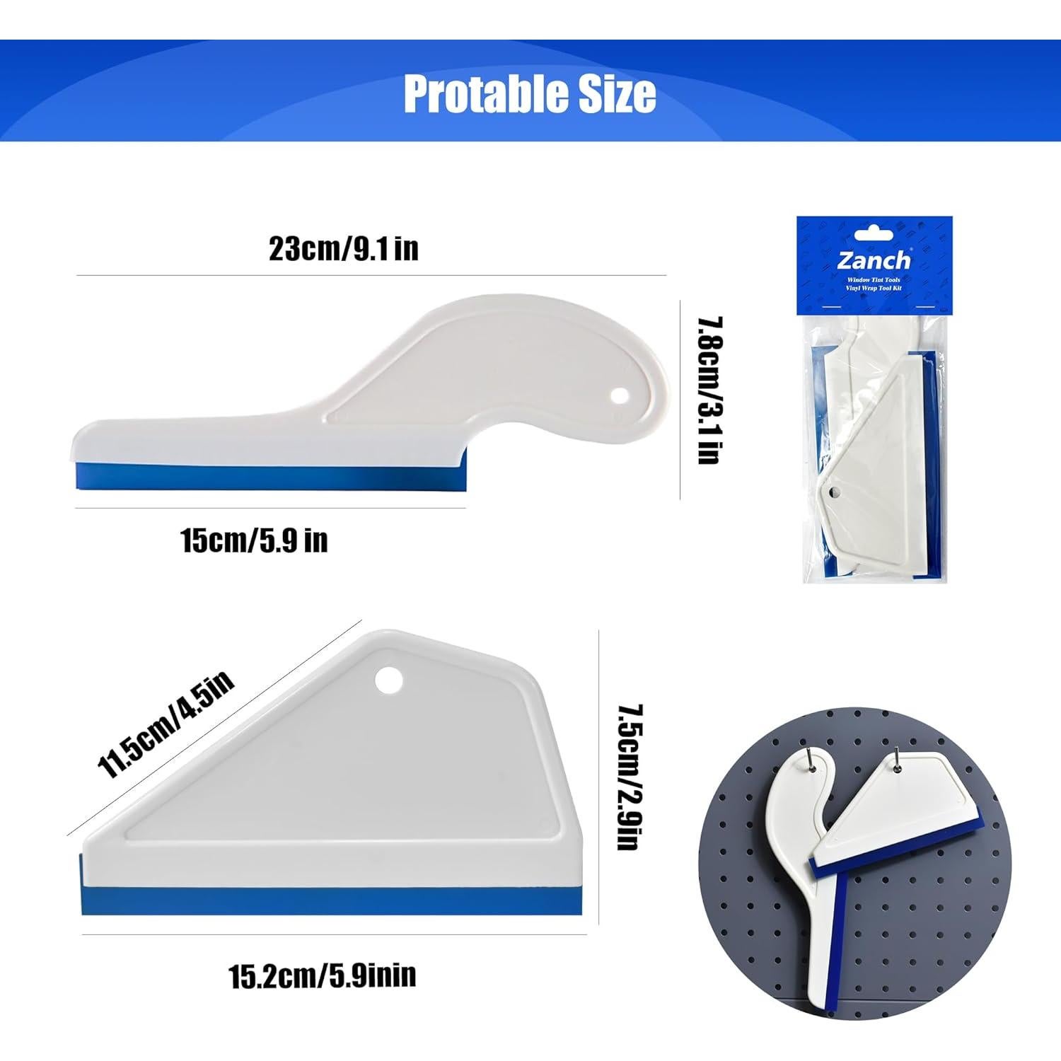 Escobilla de Ventana Zanch, Silicona y Mango Largo, 2 Pcs