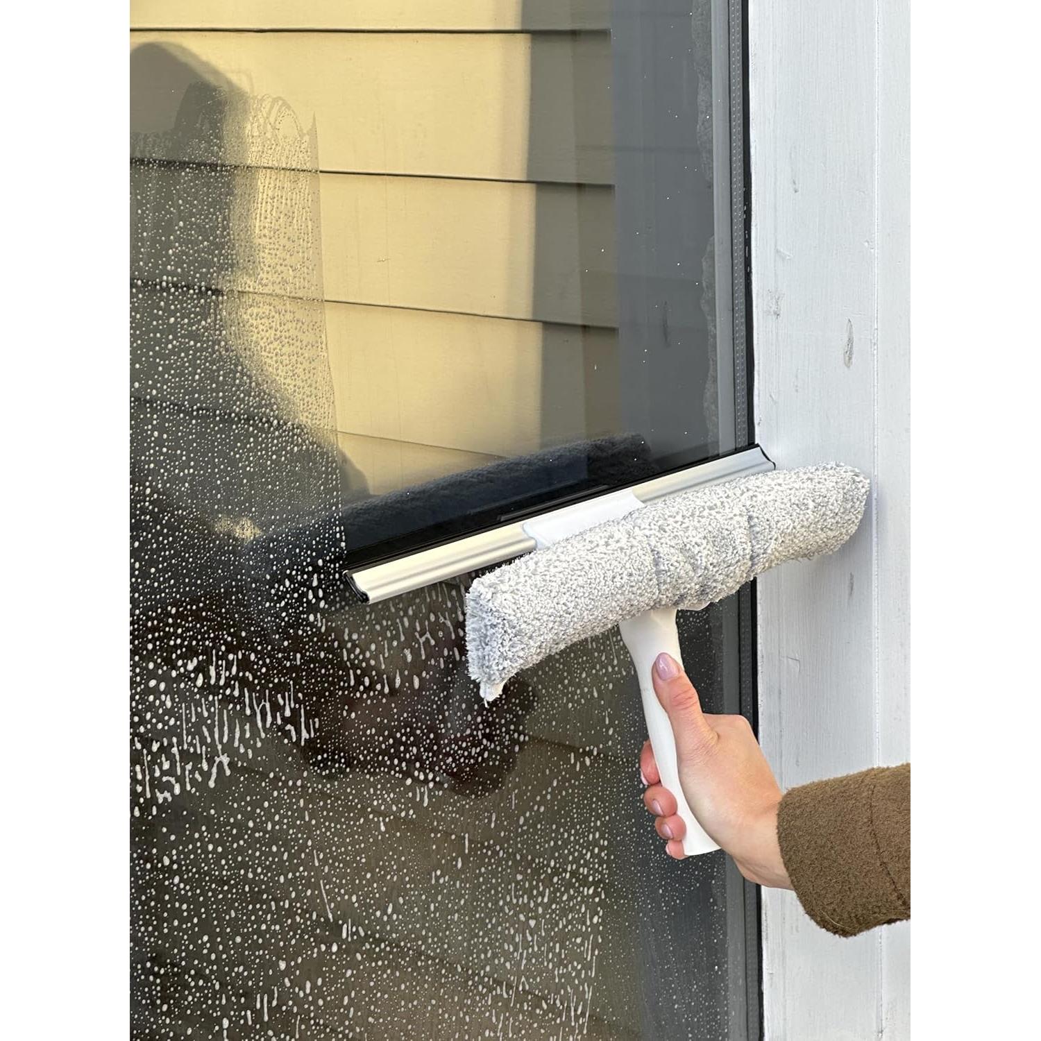 Kit de Lavado de Ventanas Unger 2 en 1 con Microfibra y Cubo