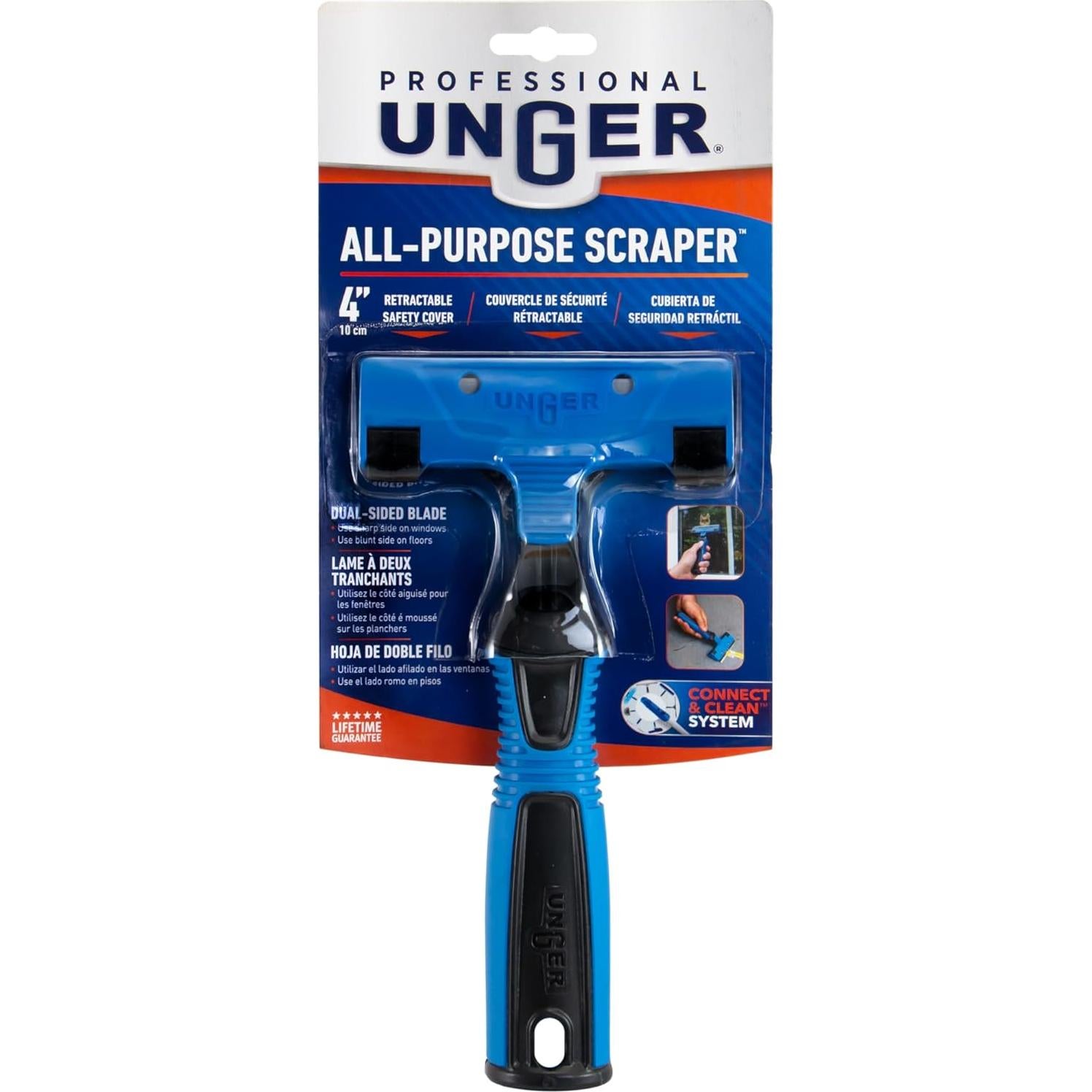 Raspador Multiusos Unger 10.16 cm para Ventanas y Vidrio