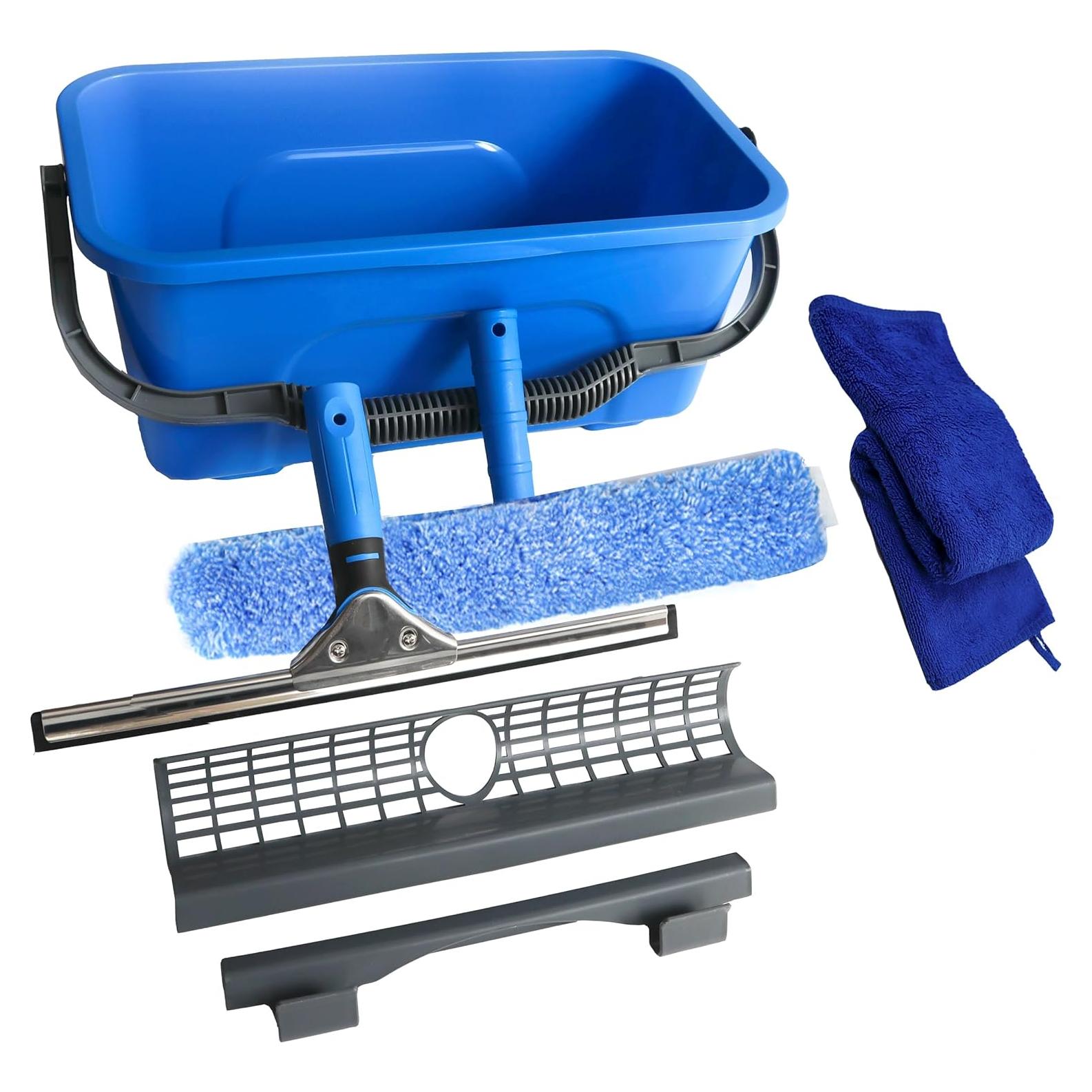 Kit de Limpieza de Ventanas HYCDFCS con Raspador y Microfibra