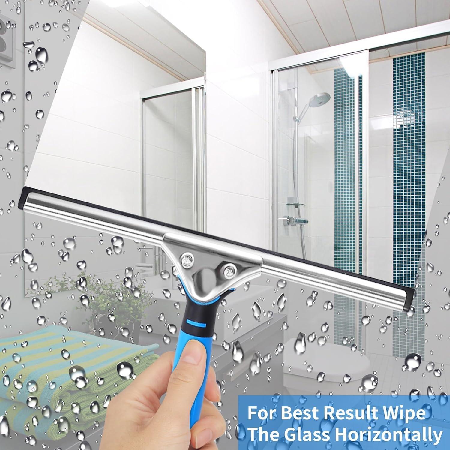 Kit de Limpieza de Ventanas HYCDFCS con Raspador y Microfibra