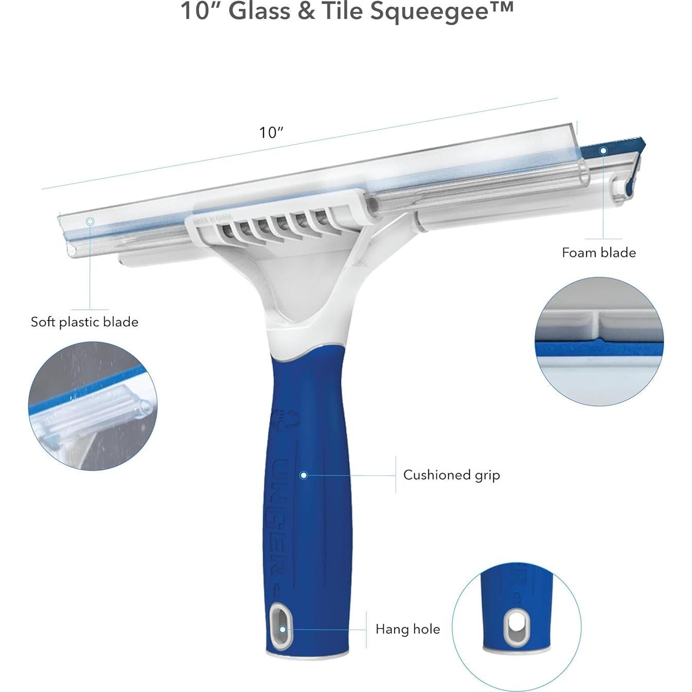 Limpiacristales y Azulejos Unger 10" (25.4 cm) 2-en-1