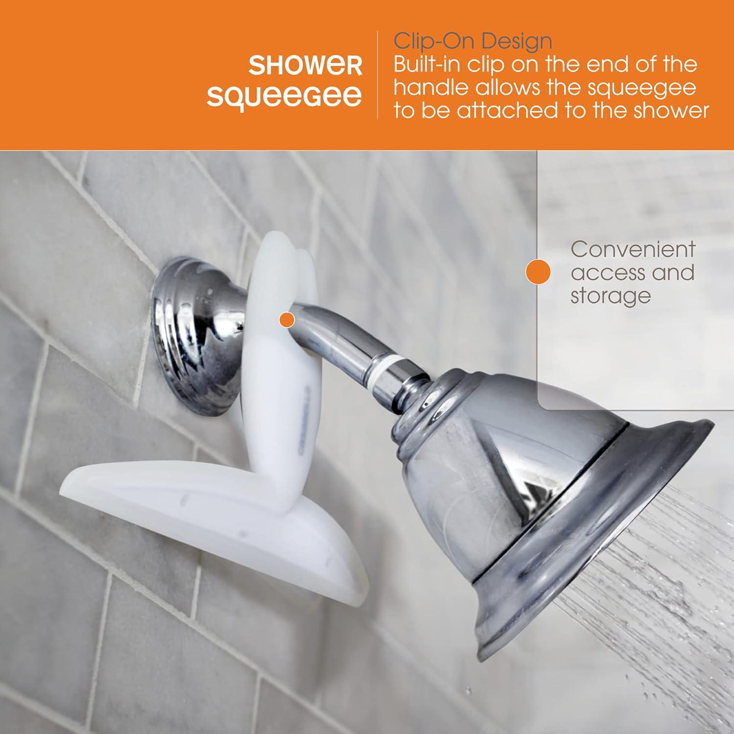 Limpiador de Vidrio Casabella Clip-On Blanco 25.4 cm