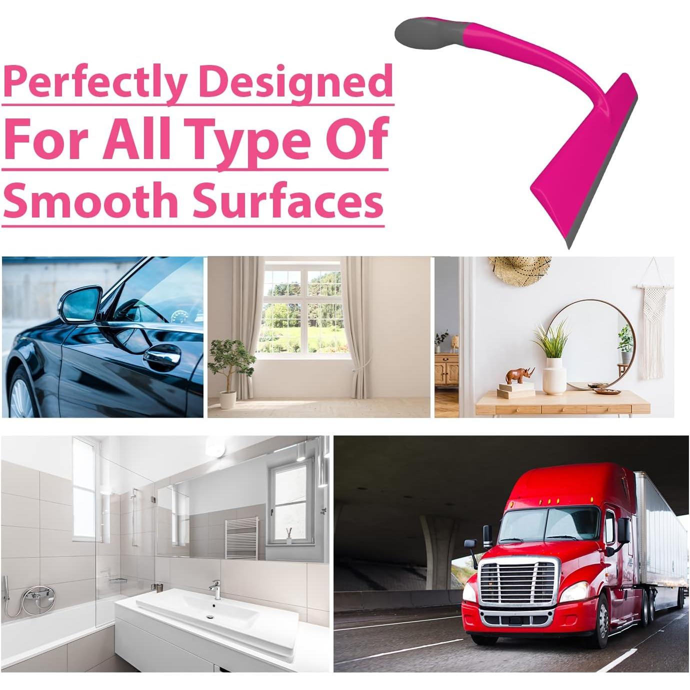 Limpiador de Ducha WBM Home Rosa 25.4 cm TPR Ergonómico