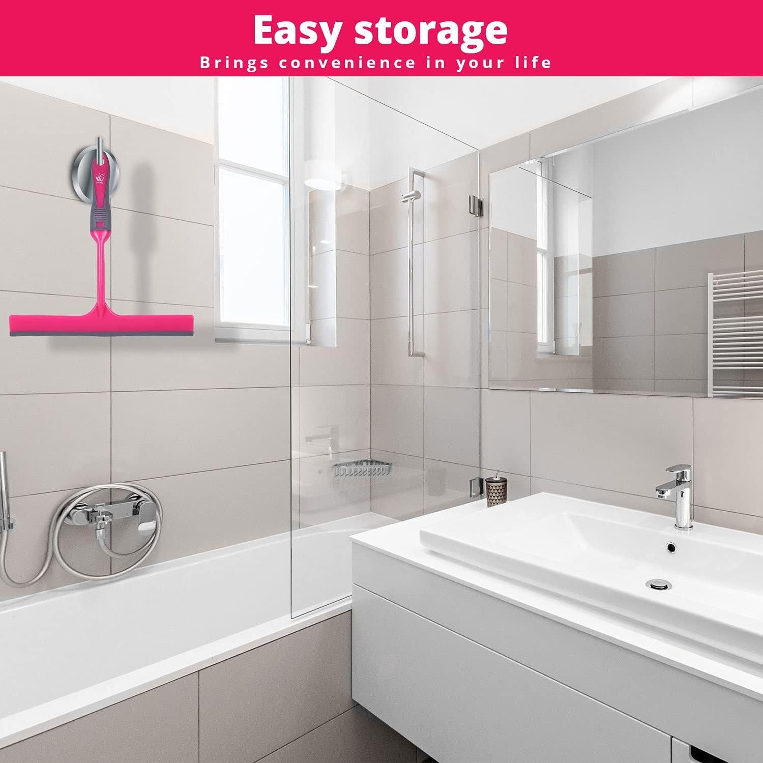 Limpiador de Ducha WBM Home Rosa 25.4 cm TPR Ergonómico