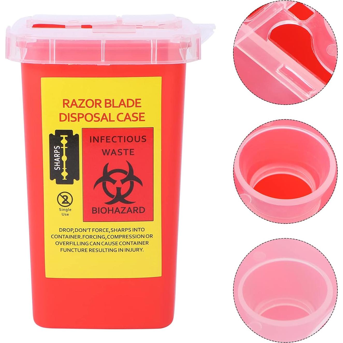 Contenedor de Desechos Cortantes Minkissy Rojo 15.4x9.5cm