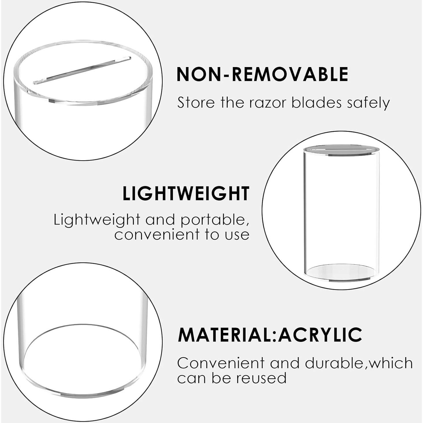 Contenedor de Desechos de Cuchillas de Afeitar DODAMOUR 13x8cm
