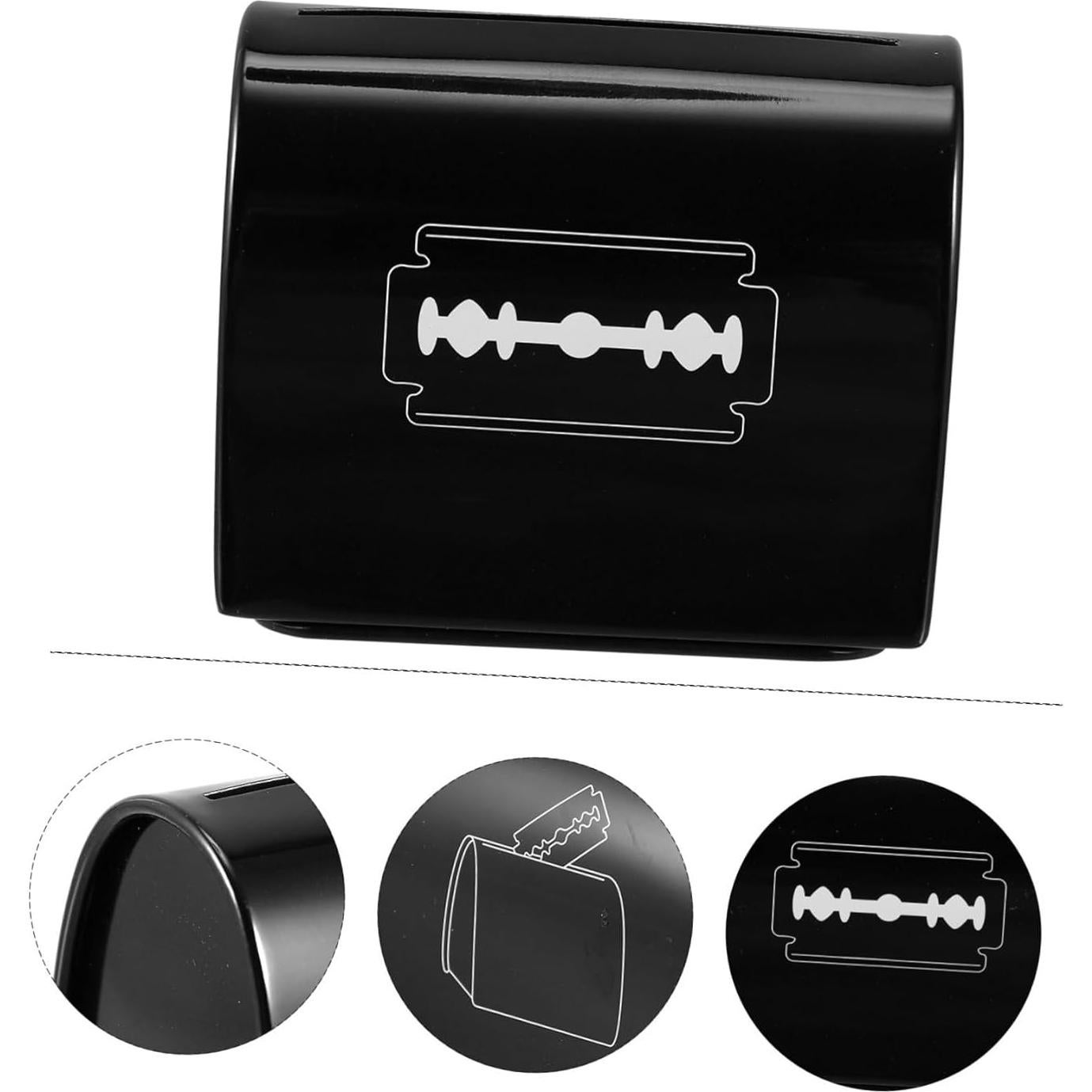 Caja de Almacenamiento de Cuchillas de Afeitar LIFKOME 2pcs Hierro