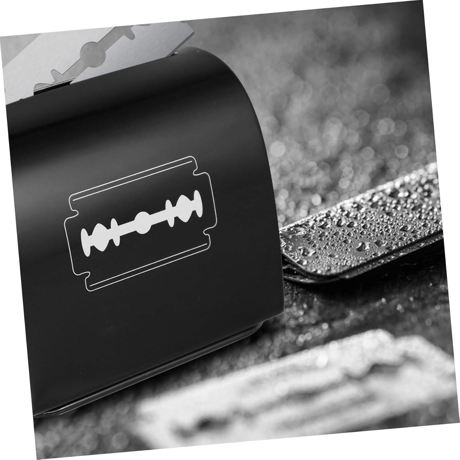 Caja de Almacenamiento de Cuchillas de Afeitar LIFKOME 2pcs Hierro