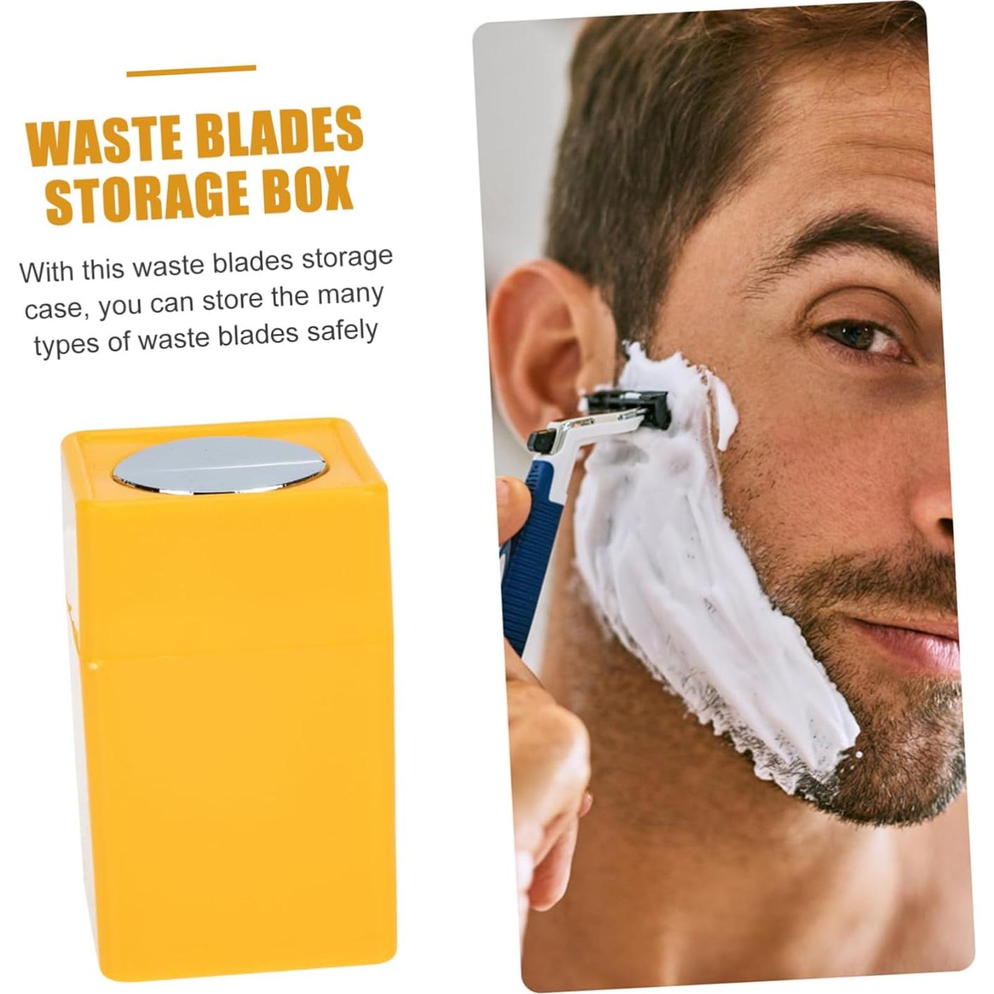 Caja de Almacenamiento de Cuchillas Desechadas LOLIPPYY 7cm Amarilla