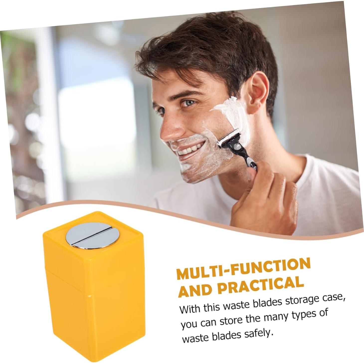 Caja de Almacenamiento de Cuchillas Desechadas LOLIPPYY 7cm Amarilla