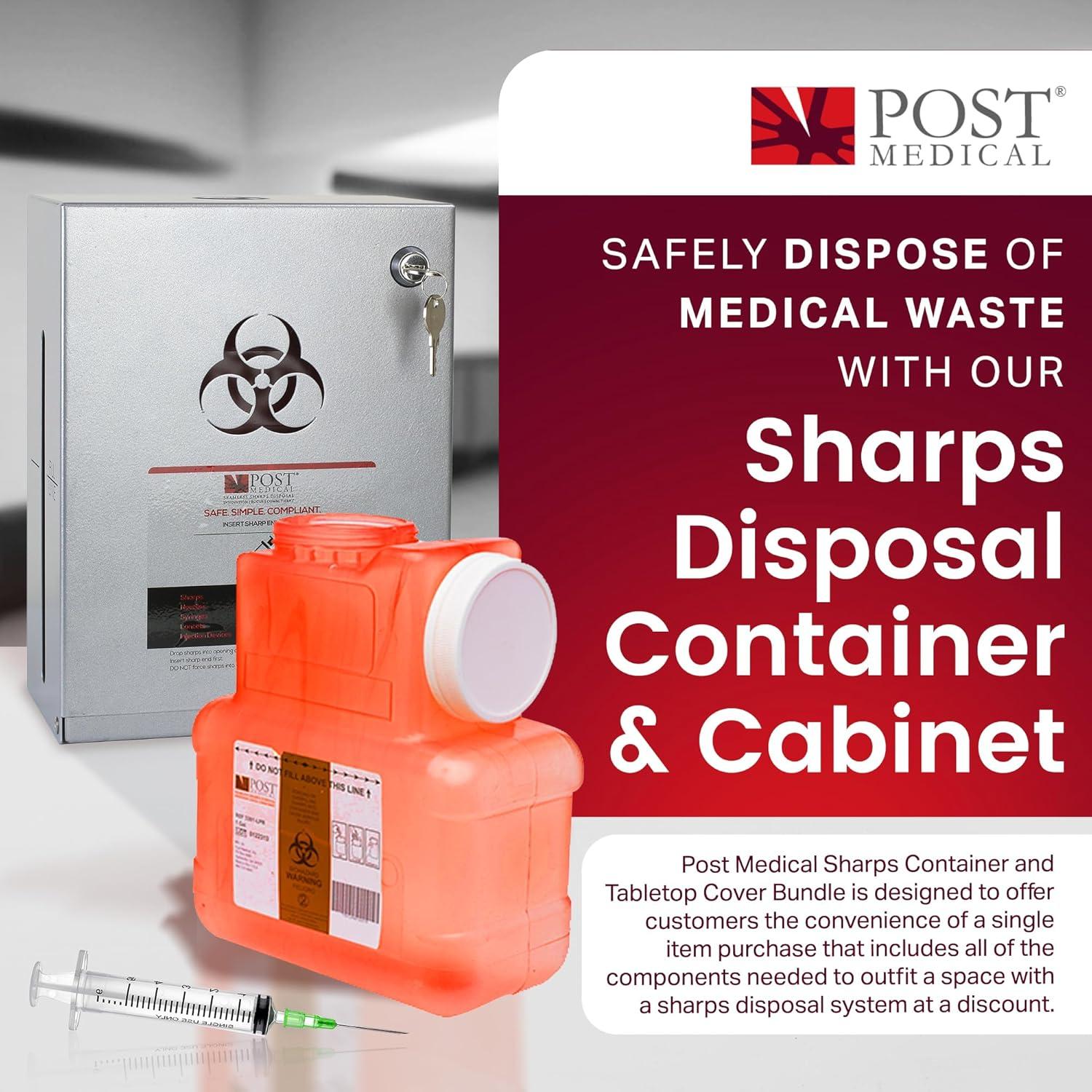 Juego de gabinete de pared con contenedor de agujas Conseal 1 galón