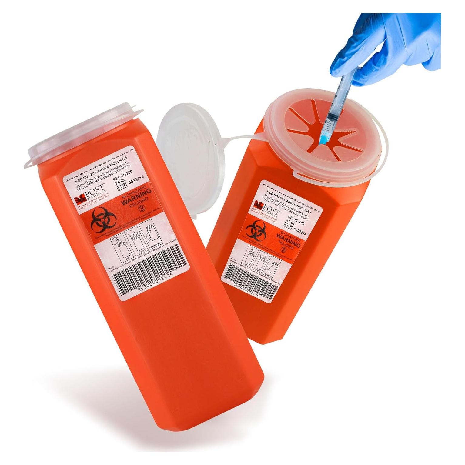 Contenedor de Desechos Cortantes Post Medical 2L - Caja de 6