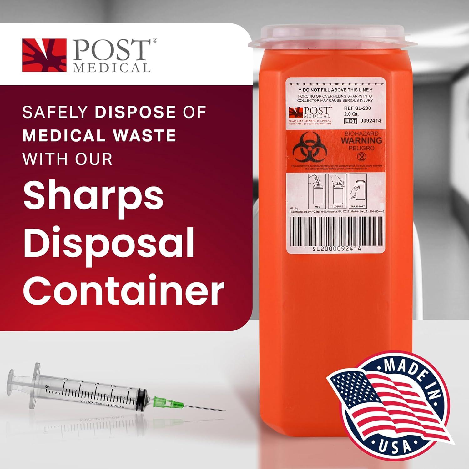 Contenedor de Desechos Cortantes Post Medical 2L - Caja de 6