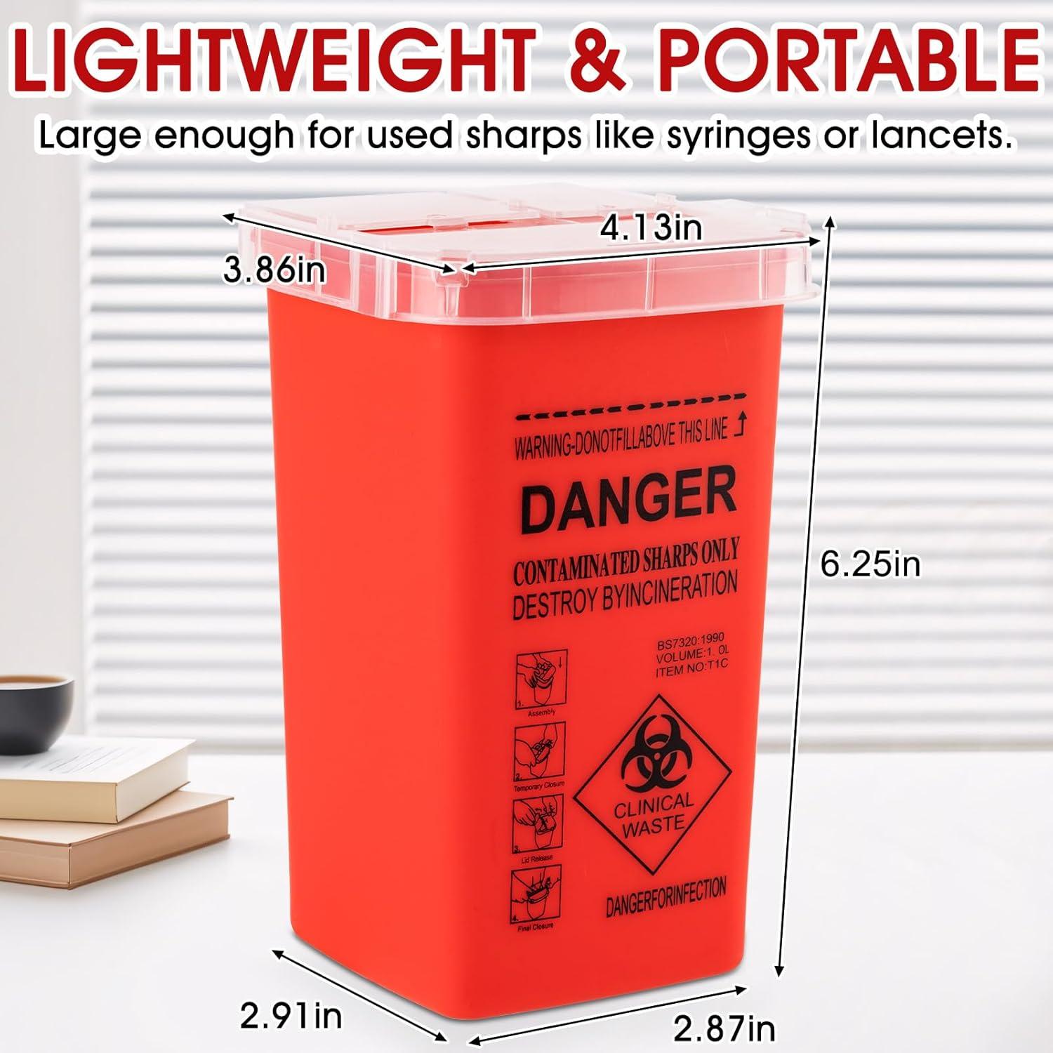 Contenedor de Puntas MITINU Rojo Paquete de 3 - Desecho Seguro