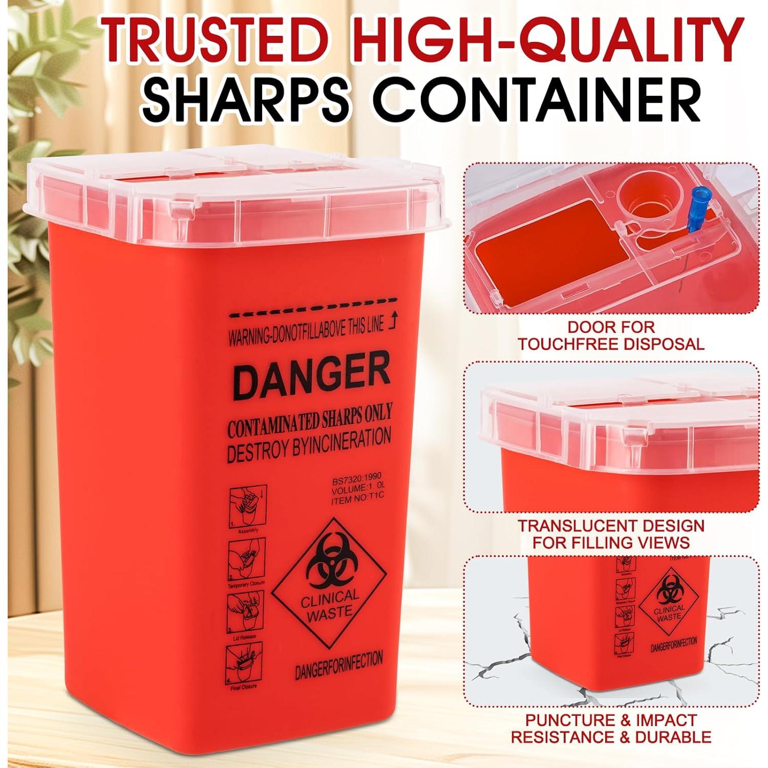 Contenedor de Puntas MITINU Rojo Paquete de 3 - Desecho Seguro