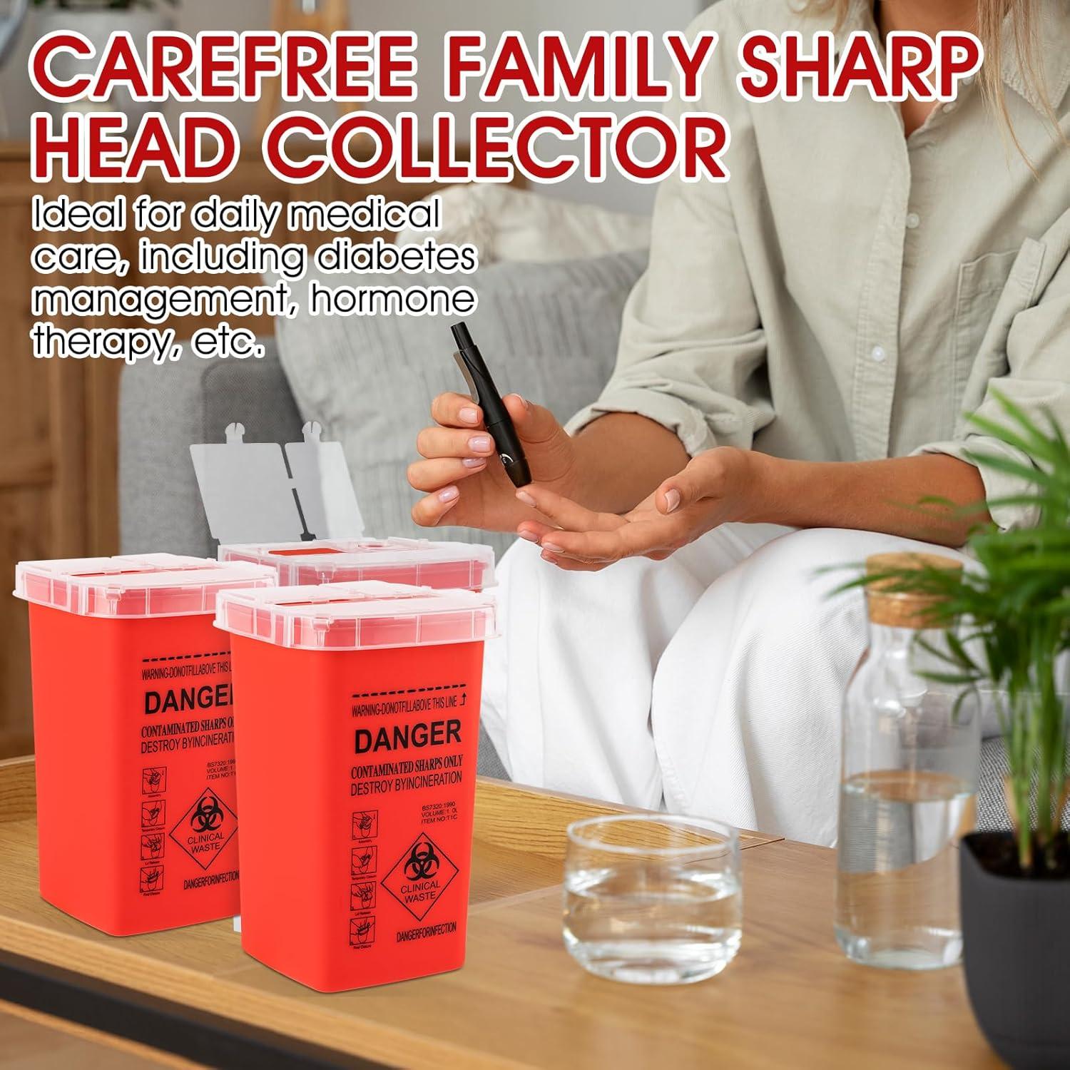 Contenedor de Puntas MITINU Rojo Paquete de 3 - Desecho Seguro