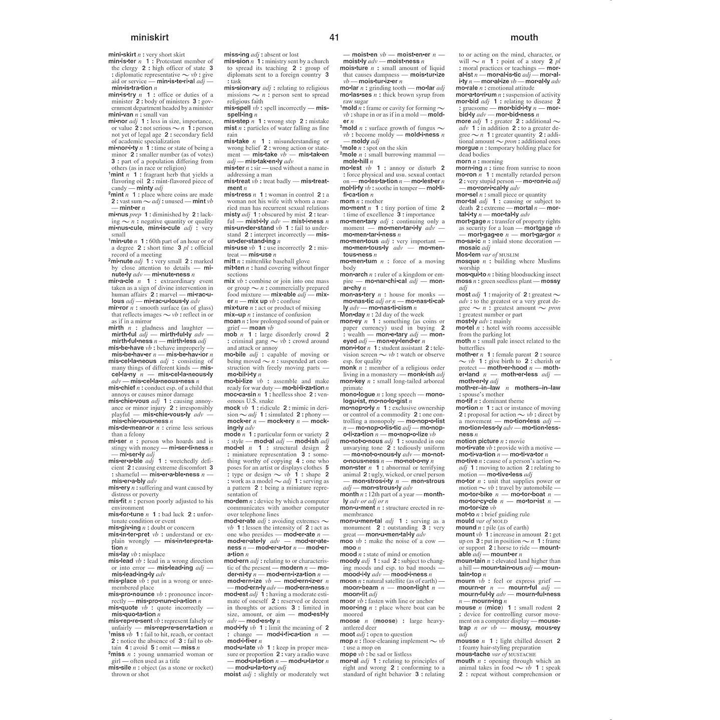 Webster's Notebook Dictionary - Designed for students - Fits in a 3-ring binder