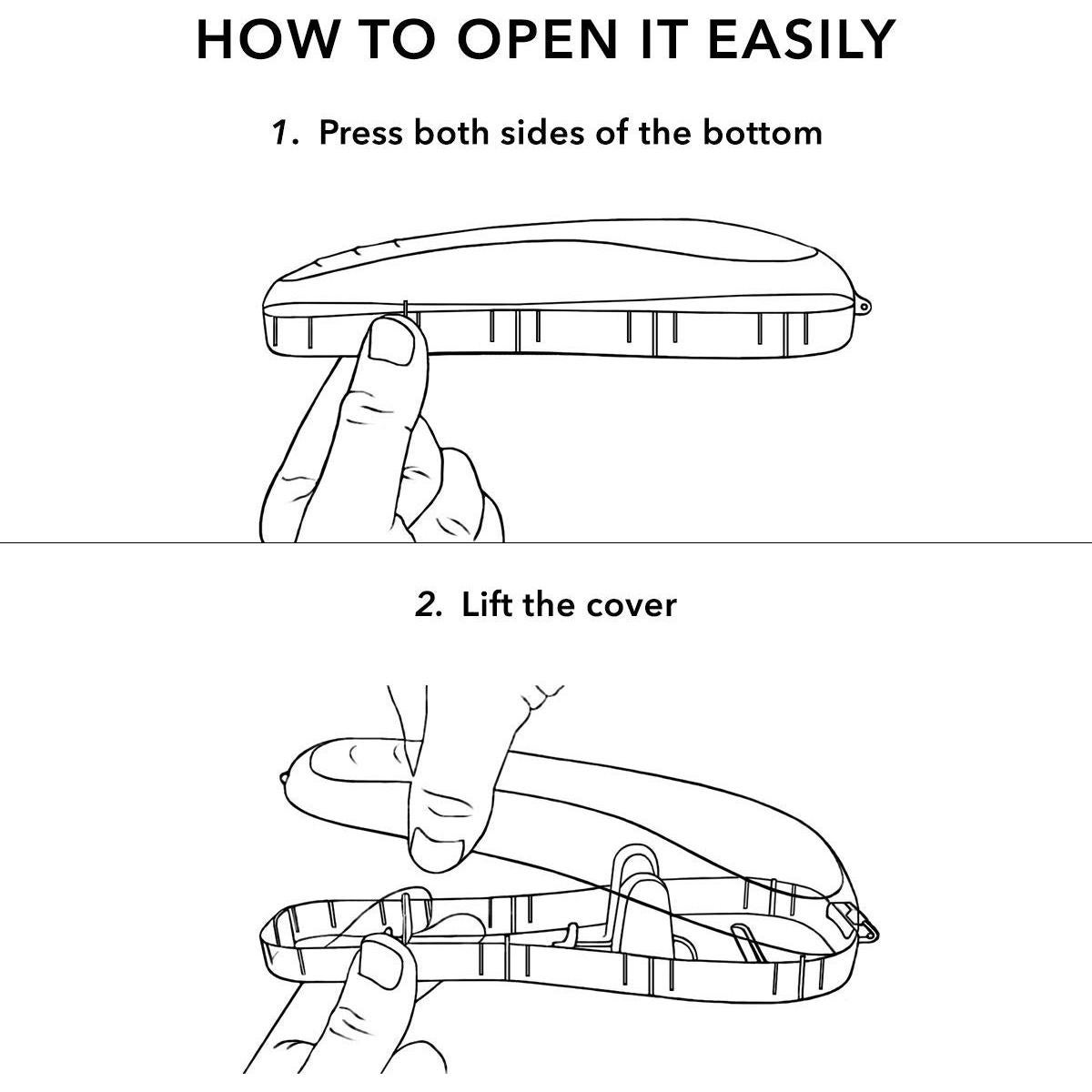 Funda Dura Portátil QSHAVE para Afeitar de Viaje 16.5x6.4cm