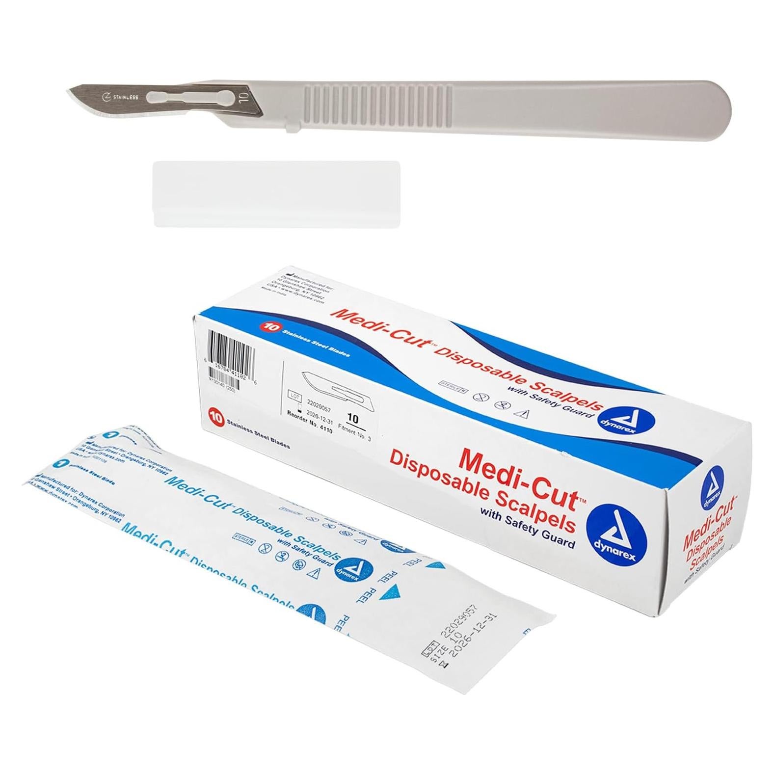 Bisturí Desechable Dynarex Medi-Cut Acero Inoxidable #10