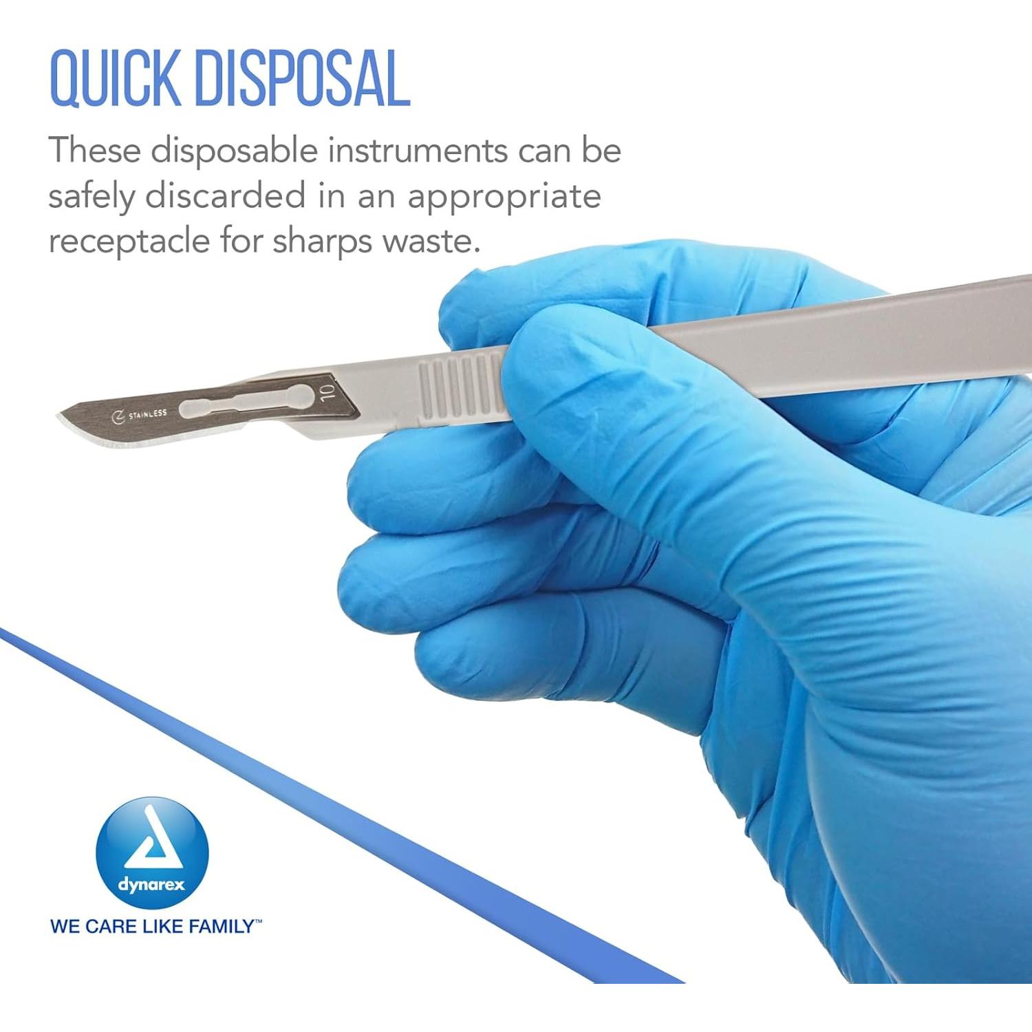 Bisturí Desechable Dynarex Medi-Cut Acero Inoxidable #10