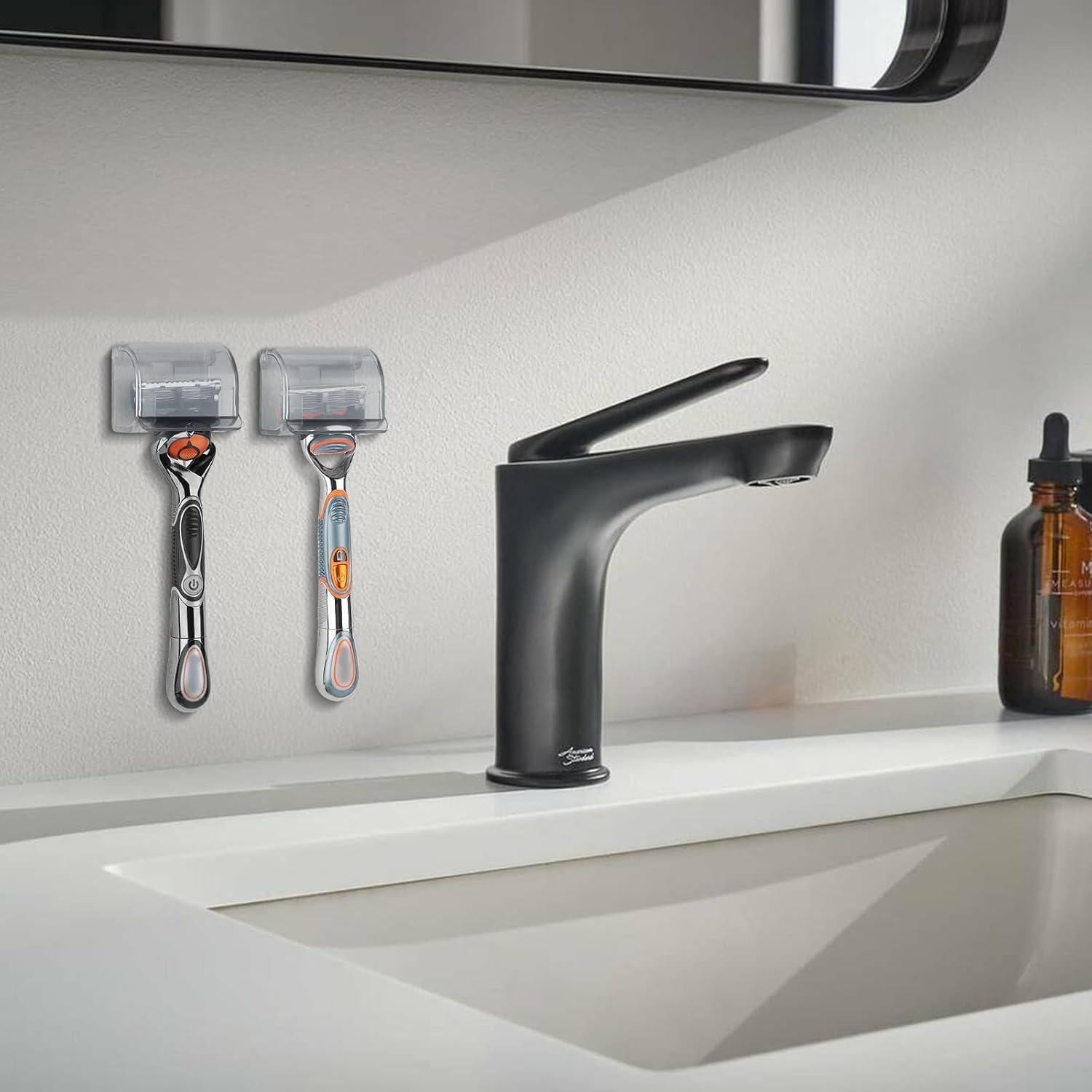 Soportes de Afeitar LUEXBOX 2 Pcs Autoadhesivos Impermeables
